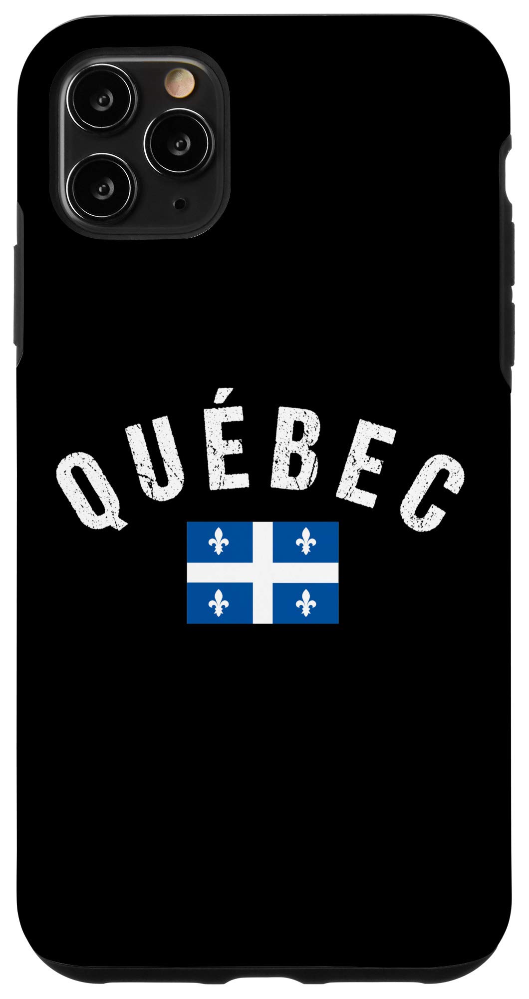 iPhone 11 Pro Max Case with Quebec Flag - Canadian Pride Design for Vacation & Travel - Perfect Gift for Canada Lovers - Durable Protection for Daily Use, Work & Outdoor Activities