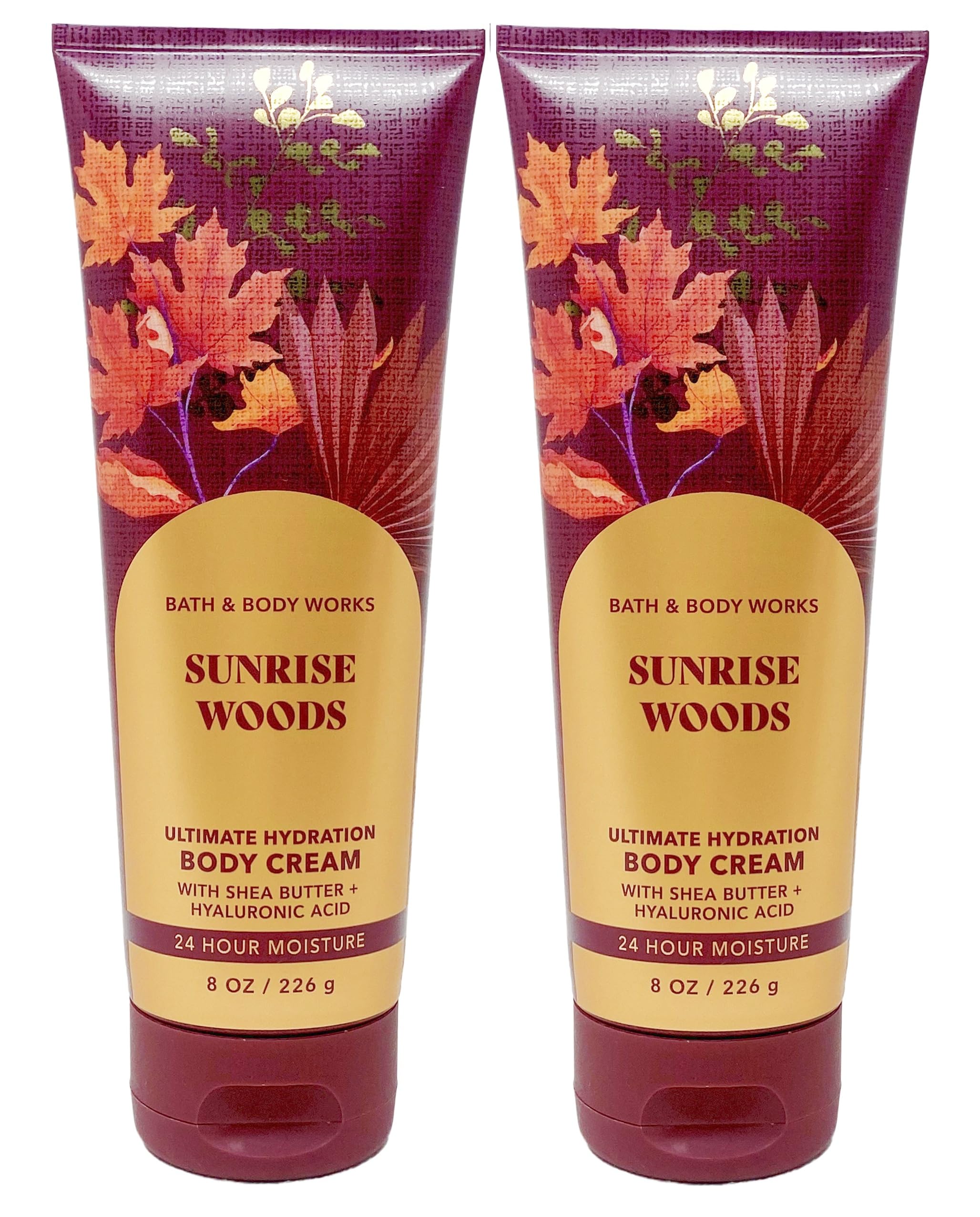 Bath and Body Works Sunrise Woods Ultra Shea Body Cream 2-Pack (8 Oz Each) - Moisturizing Lotion for Dry Skin, Perfect for Daily Use & Gift Giving