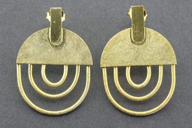 Rasun Stud Gold Plated Earrings - Elegant & Hypoallergenic Jewelry for Women - Perfect for Parties, Weddings & Everyday Wear