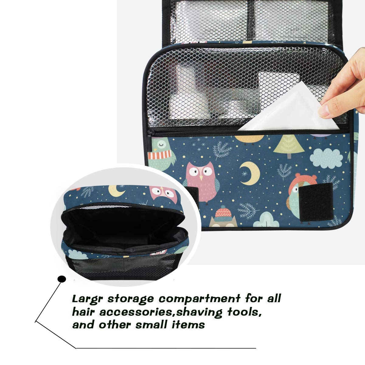 Waterproof Hanging Travel Toiletry Bag for Men & Women - Large Cosmetic Organizer with Multiple Pockets - Perfect for Bathroom, Gym, Camping & Business Trips