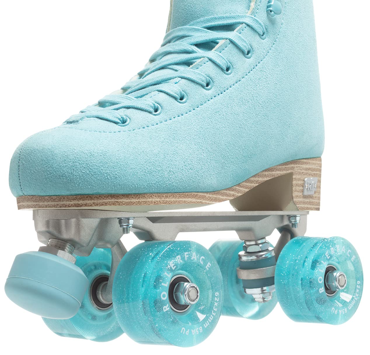 Rollerface Hipskates Deluxe - Women's Premium Vegan Roller Skates with Soft Suede for Outdoor & Indoor Skating, Rink, Fitness & Fun