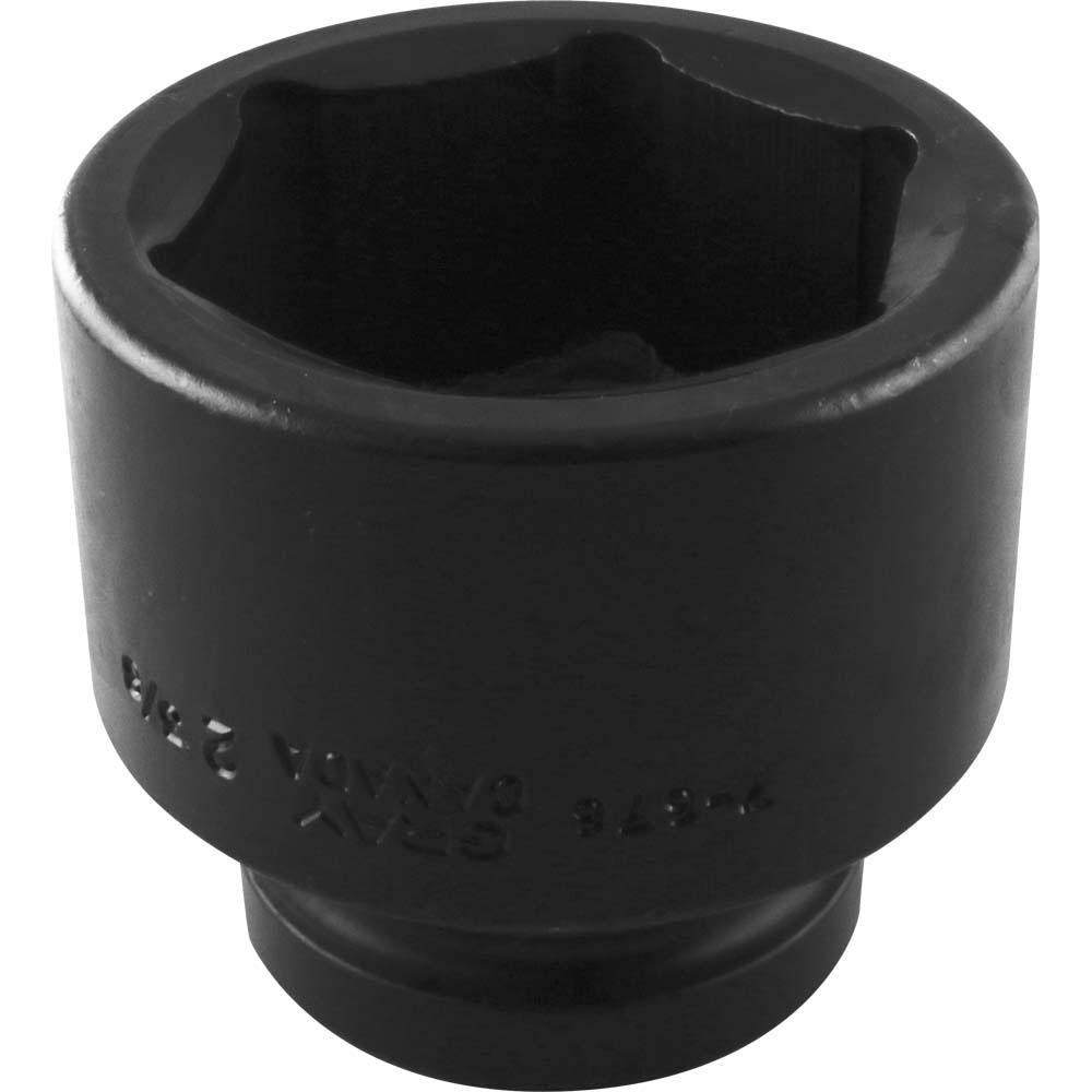 1 Drive 6 Point Standard Length Impact Socket - Black Industrial Finish for Automotive Repair and Heavy-Duty Machinery Maintenance