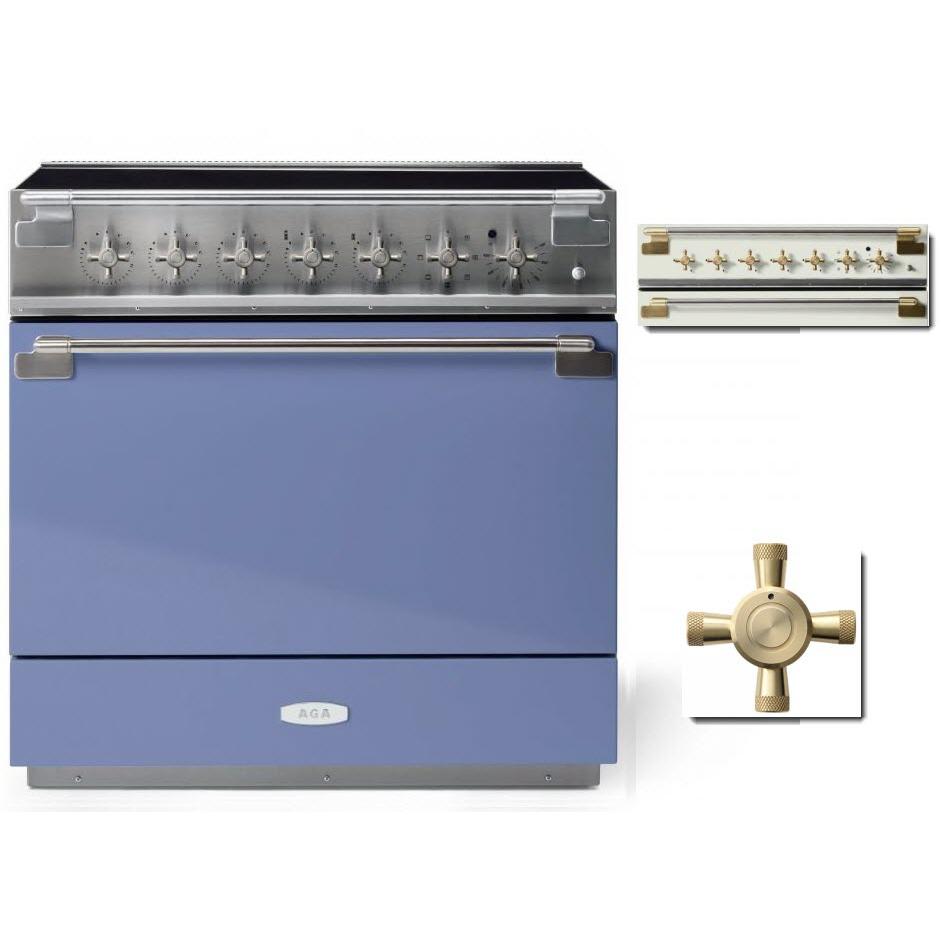 AGA 36 Inch Elise Induction Range with True European Convection - AEL361INABCBB | Professional Gas Stove for Modern Kitchens | Perfect for Home Chefs & Baking Enthusiasts