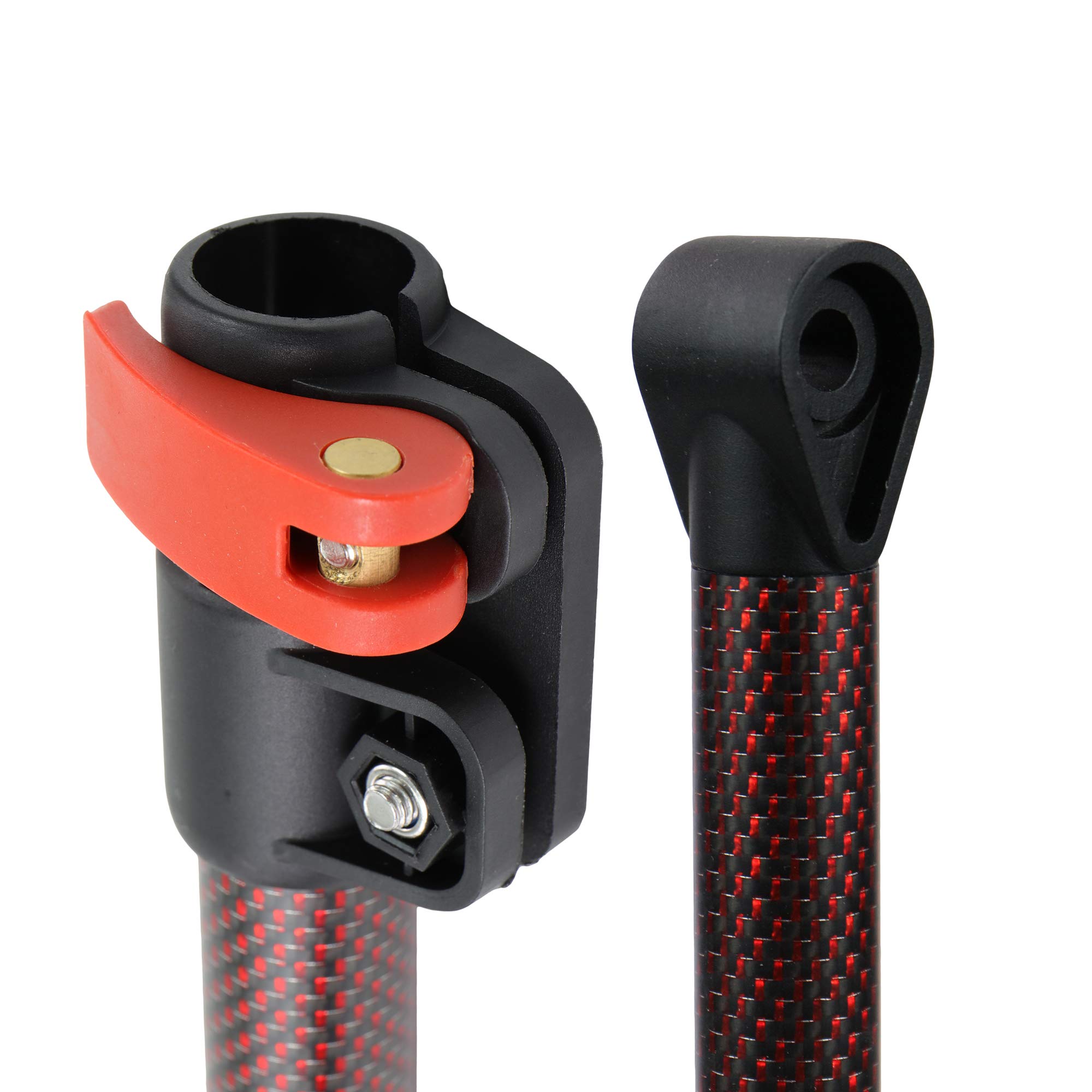 Minelab Equinox Red Belly LS Carbon Fiber Upper & Lower Shaft - Lightweight Metal Detector Replacement Parts for Beach, Field & Treasure Hunting Adventures