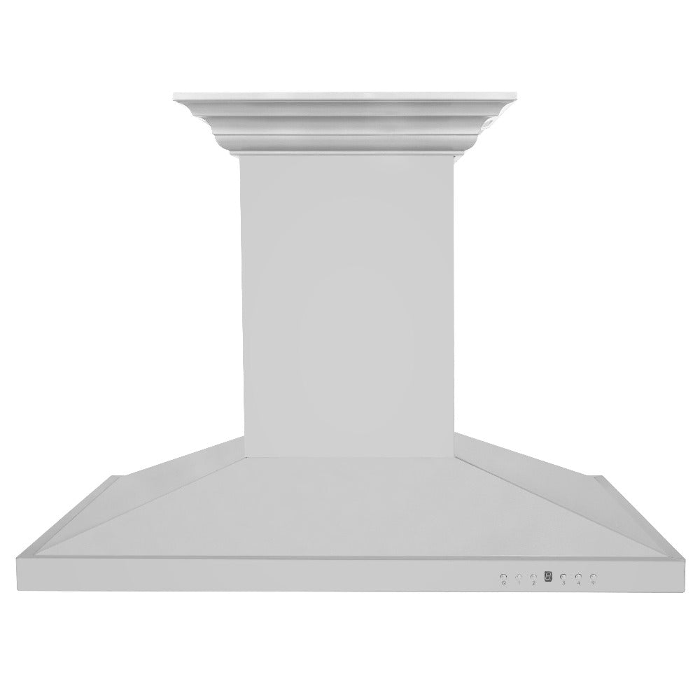 ZLINE GL2iCRN BT Stainless Steel Island Mount Range Hood with Built-in CrownSound Bluetooth Speakers - Premium Kitchen Ventilation for Modern Homes, Perfect for Cooking & Entertaining