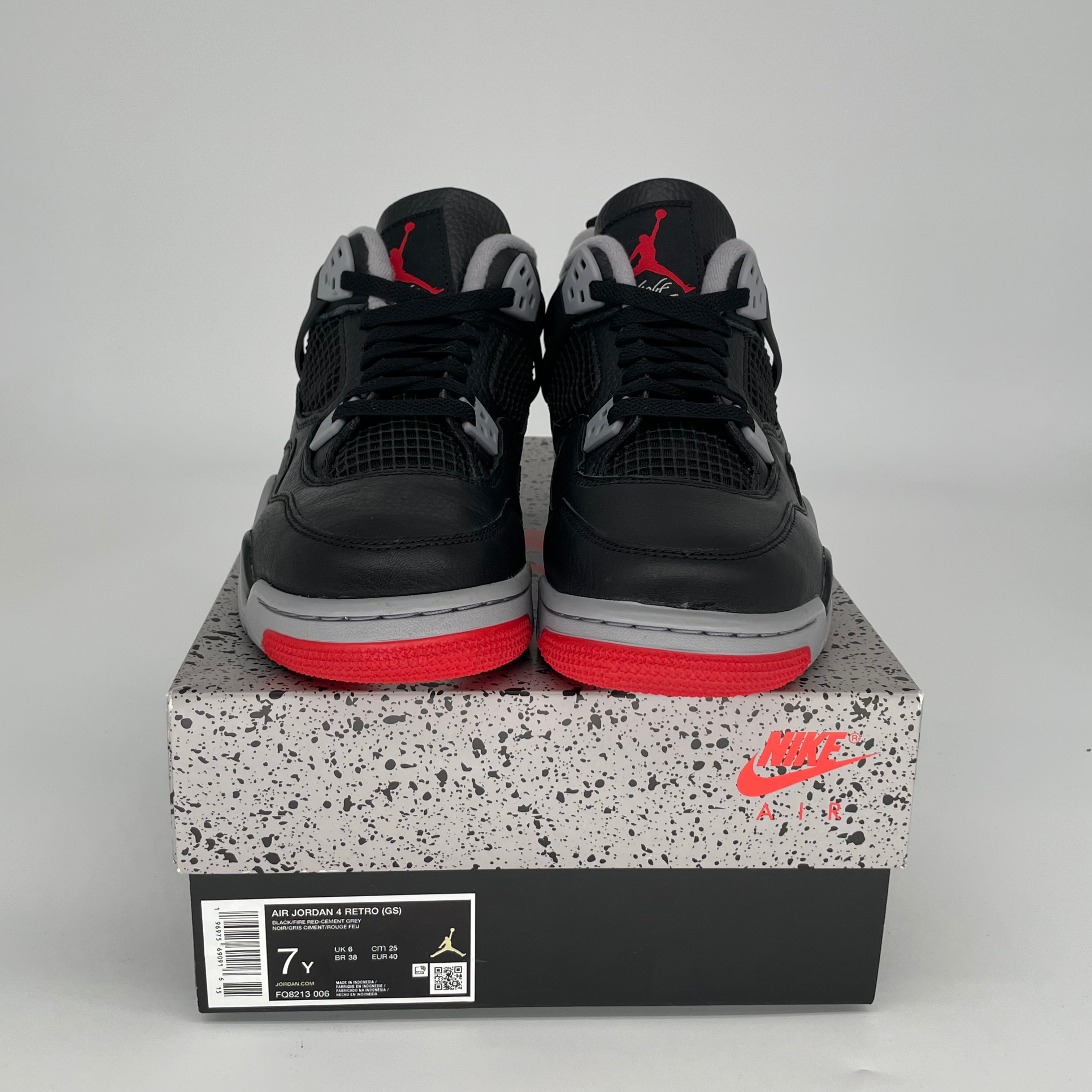 AIR JORDAN 4 BRED REIMAGINED Basketball Shoes - Size 7 Youth (FQ8213-006) | Retro Sneakers for Men & Kids | Perfect for Streetwear, Basketball Games & Sneaker Collectors