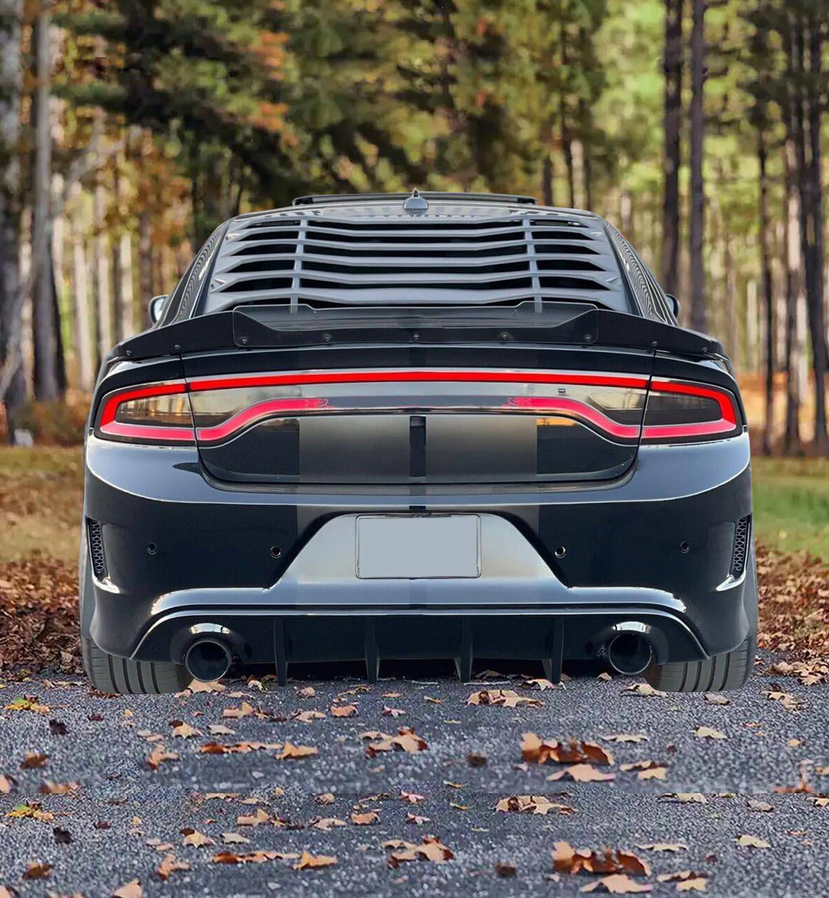 2015-2023 Dodge Charger SRT Rear Bumper Diffuser - OE Style Unpainted PP Spoiler Splitter Valance | Perfect for Car Upgrades & Performance Enhancement | Fits All Dodge Charger Models 2015-2023