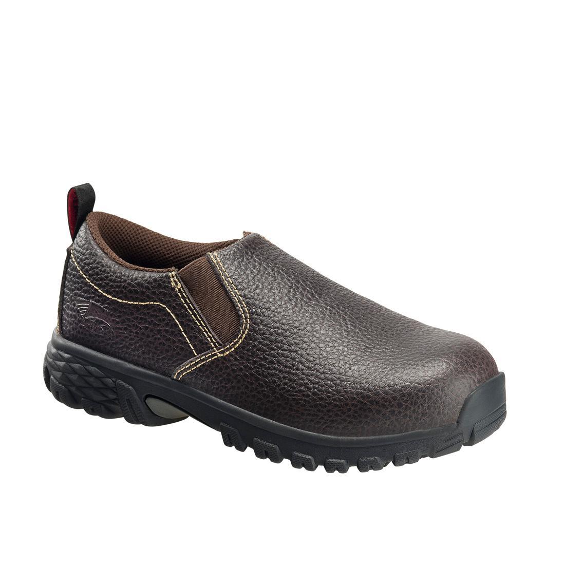 Flight Women's SD10 Alloy Toe Slip-On Work Shoes - Brown | Comfortable & Safety Certified for Construction, Warehouse & Industrial Work