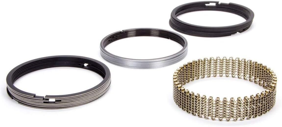 SPEED PRO Hypereutectic 2vr Flat Top Pistons Set with MOLY Rings for Chevy Small Block 327 040 - High Performance Engine Upgrade for Racing & Street Use