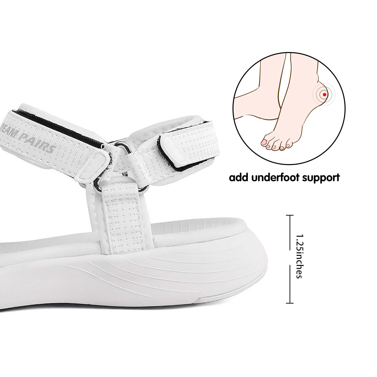 DREAM PAIRS Women's Sport Athletic Sandals - Lightweight Hiking Sandals for Outdoor Walking, Travel & Beach - Non-Slip Comfortable Arch Support