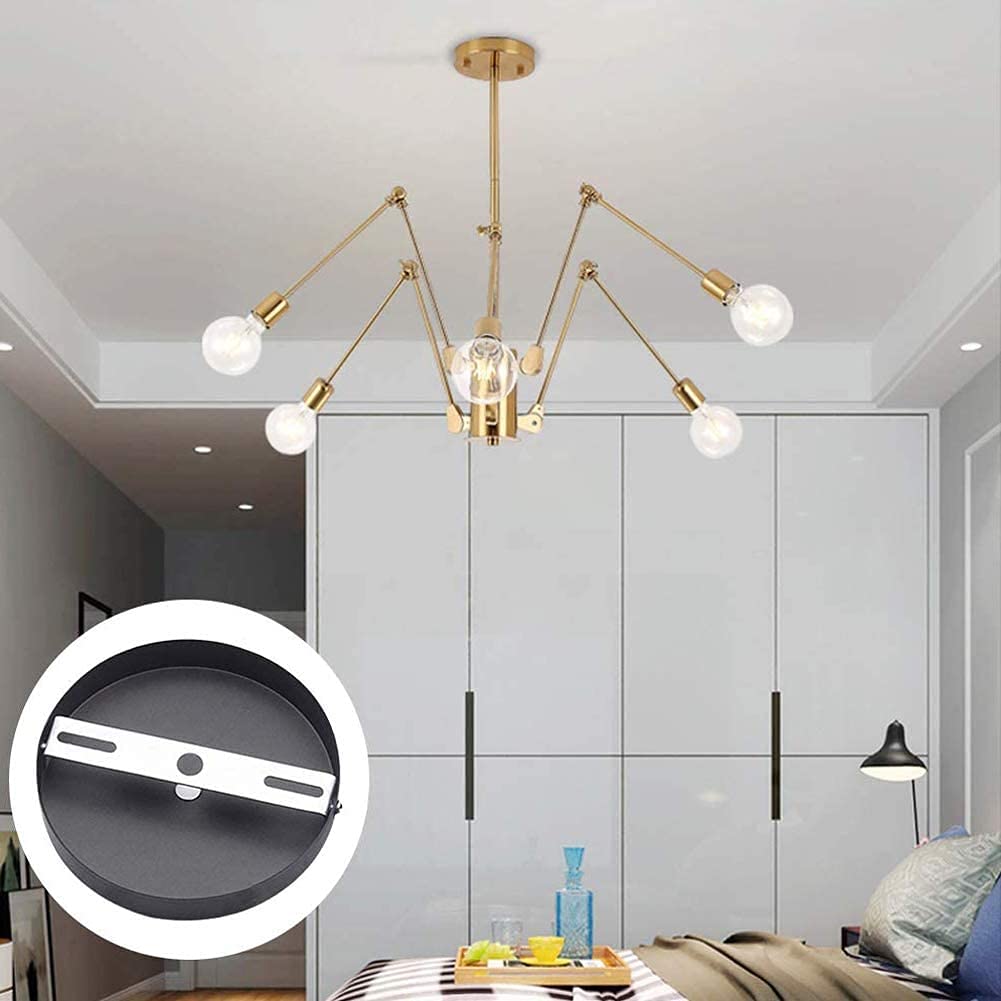 Stainless Steel Ceiling Light Fixture Bracket - 4 Pcs 90mm/105mm Pendant Mounting Plate with Screws for Chandelier & Ceiling Lamp Installation | Perfect for Living Room, Bedroom & Dining Room Lighting