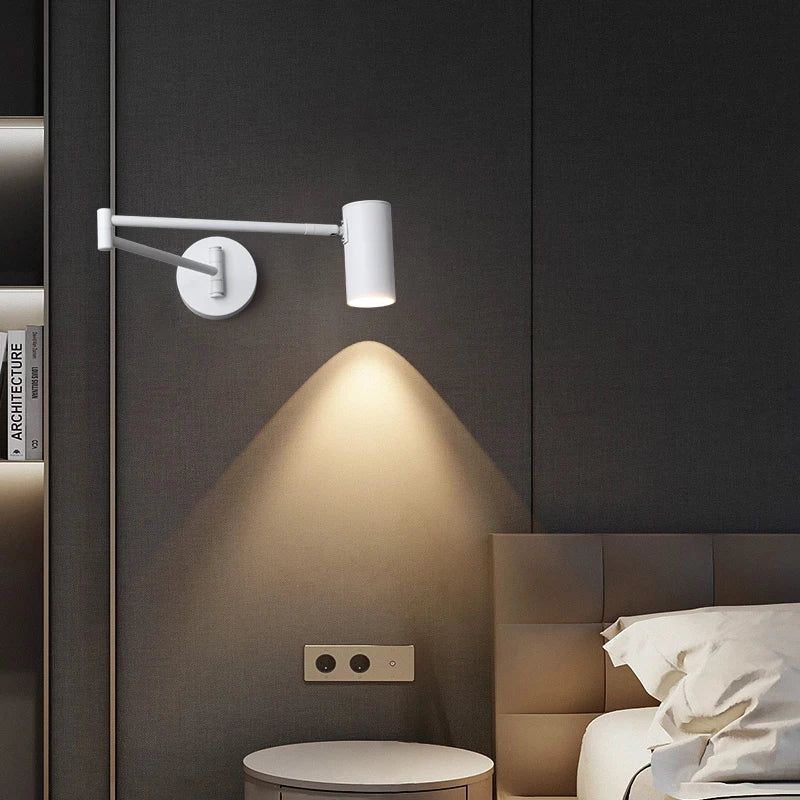 Adjustable Wall Lamp with Swivel Arm Design - Modern Reading Light for Bedroom, Living Room & Office - Dimmable LED Wall Sconce for Home Decor