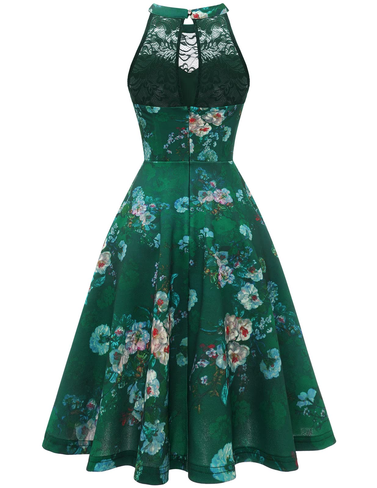Elegant Women's Cocktail Dress Halter Lace Vintage Prom Wedding Party Short Evening Gown - Perfect for Homecoming, Bridal Shower & Special Occasions