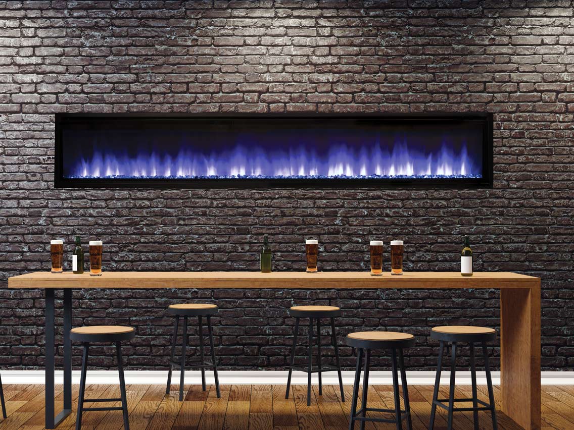 84 Inch Electric Fireplace with Realistic Flames - ERL3084 | Energy Efficient Indoor Heater for Living Room, Bedroom & Office