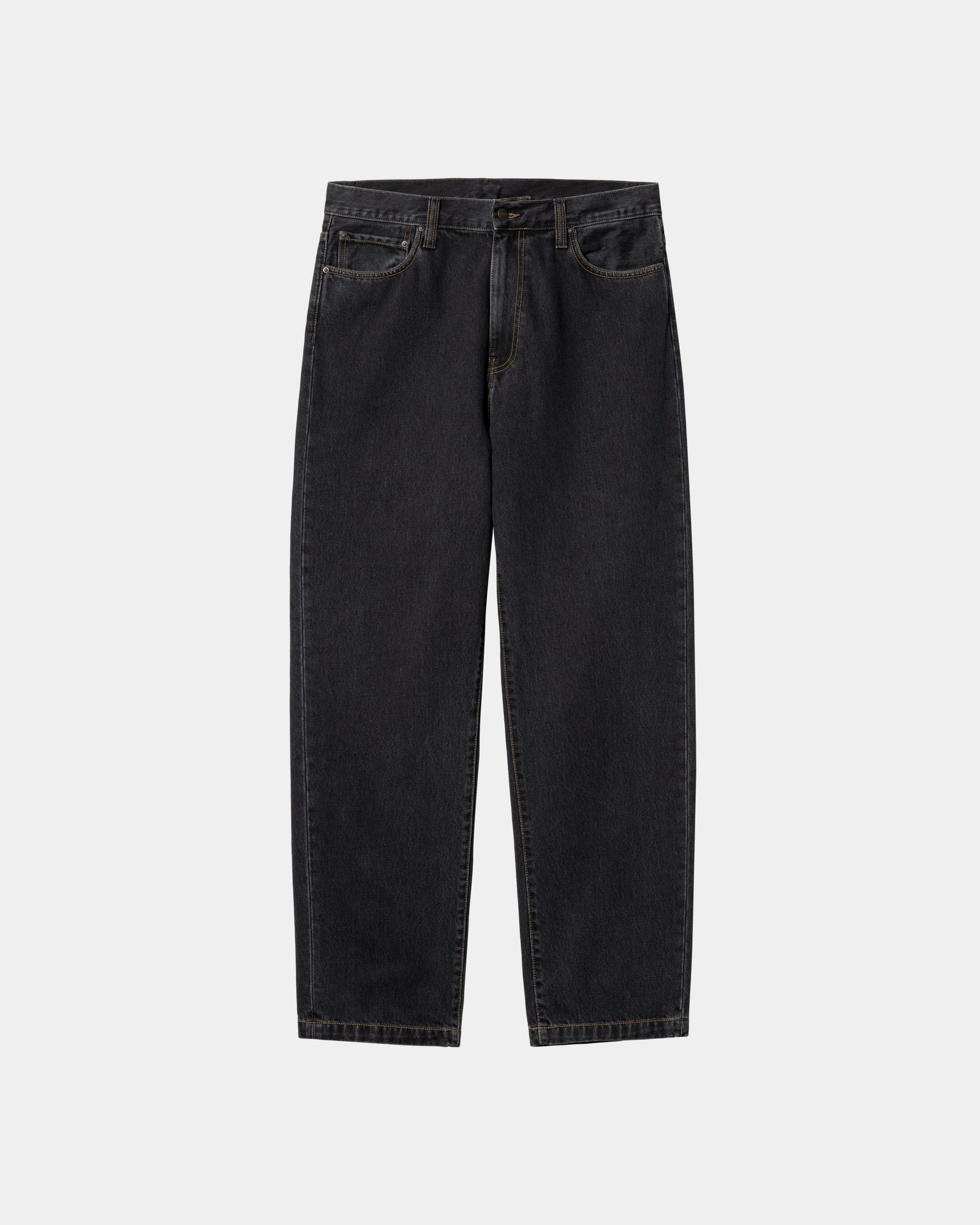 Aaron Men's Casual Pants - Black Stone Washed Denim for Everyday Wear & Outdoor Activities