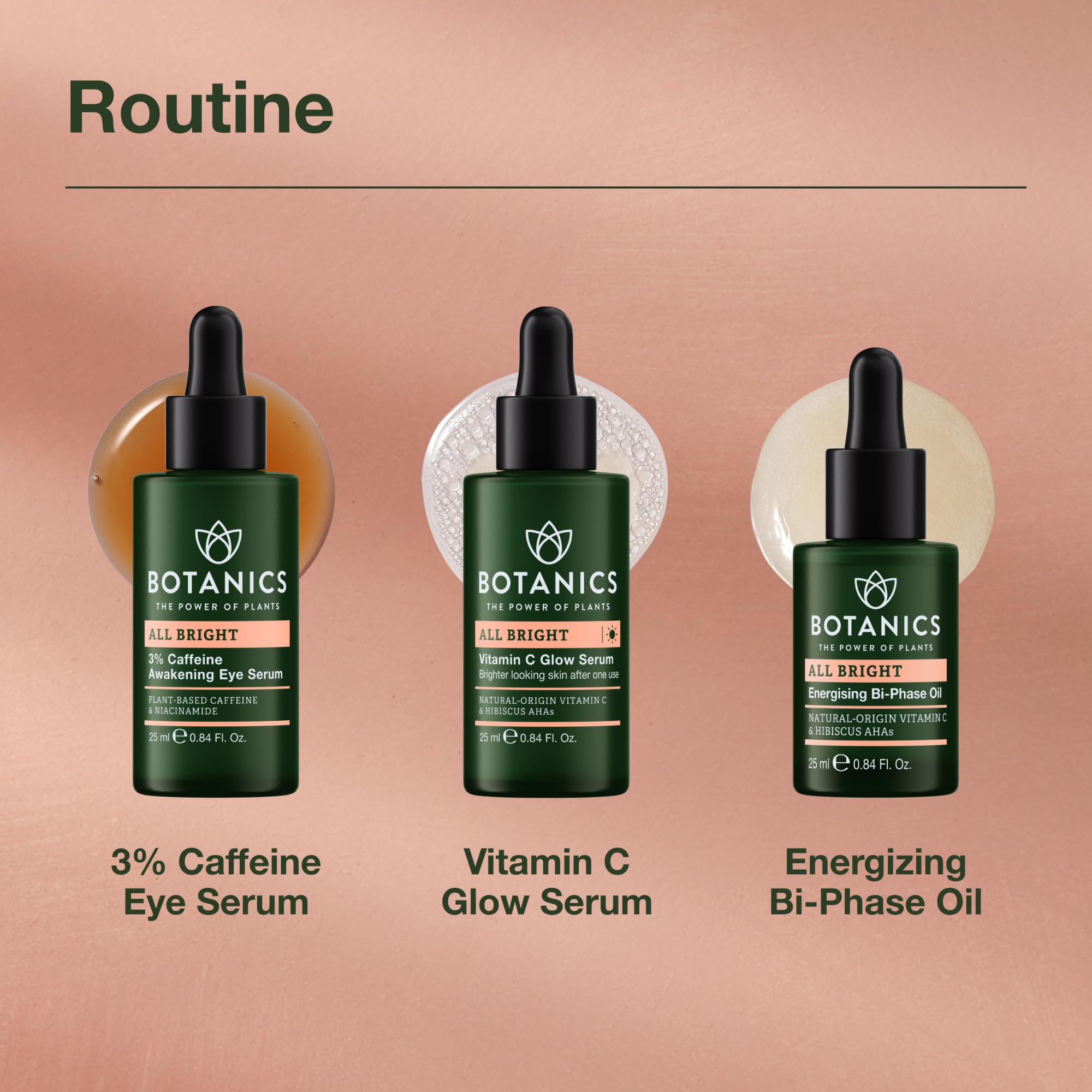Botanics All Bright Facial Oil - Energizing Bi-Phase Face Oil for Gua Sha & Daily Radiance - Lightweight Non-Greasy Glow Serum to Brighten Dull Skin - Perfect for Morning Routine & Night Skincare (0.84 Fl Oz)
