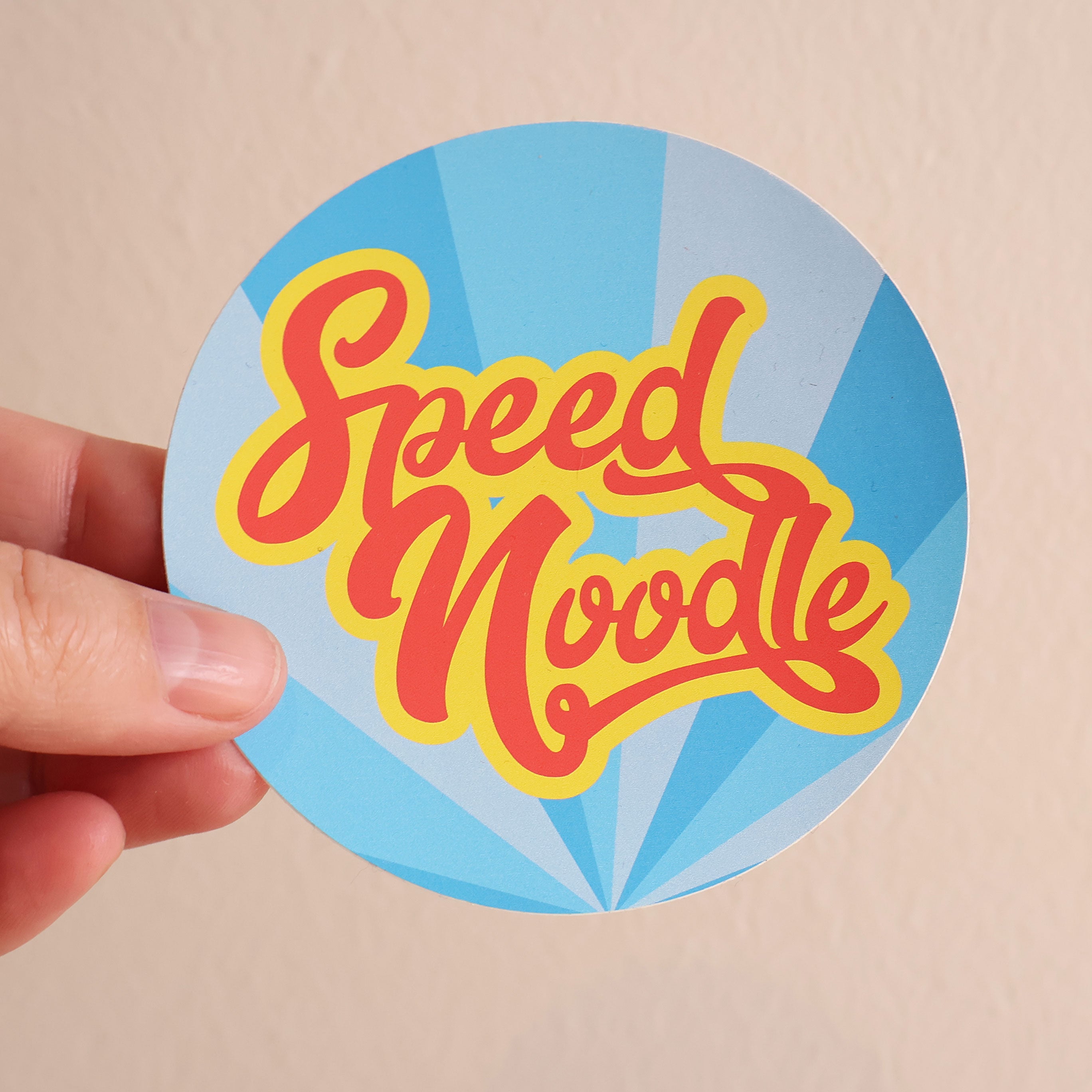 Speed Noodle Sticker - High Quality Vinyl Decal for Laptops, Water Bottles & DIY Crafts - Perfect for Foodies, Kitchen Decor & Gift Giving