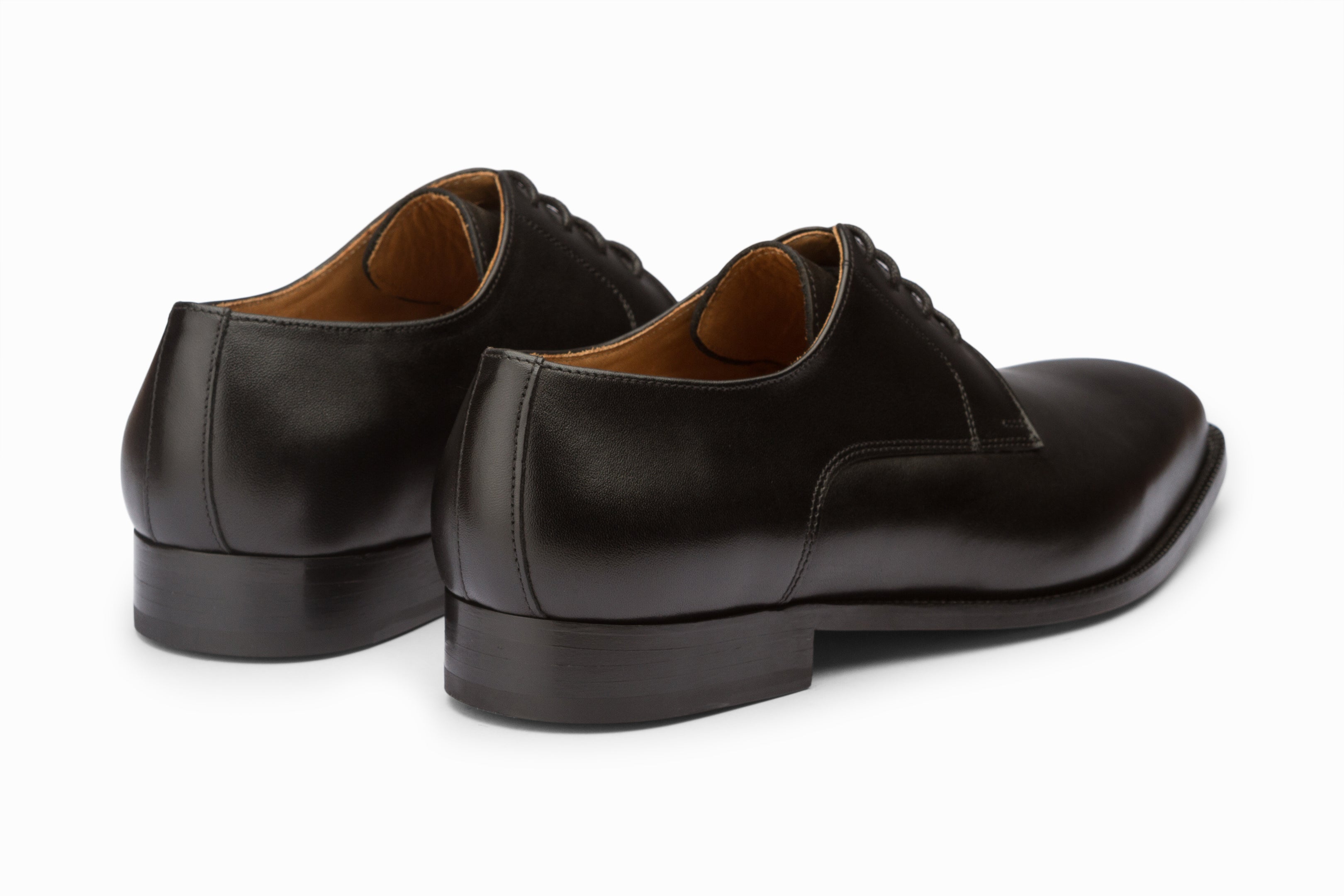 Men's Classic Plain Black Derby Shoes - Stylish & Comfortable Dress Shoes for Business, Office & Formal Occasions