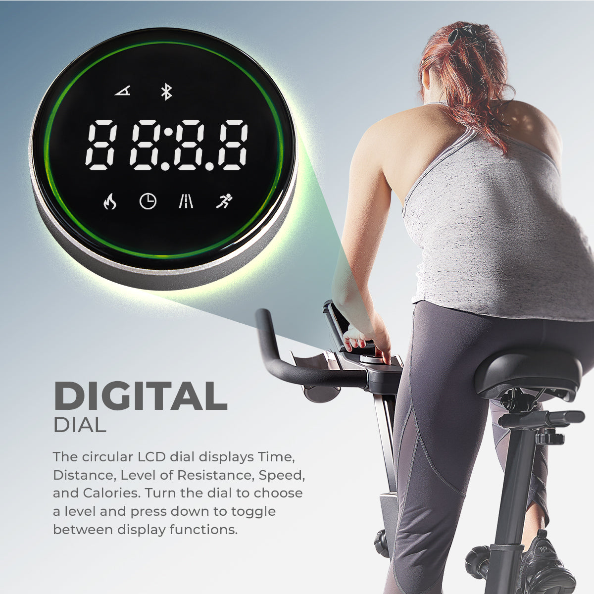 Tryden Smart Magnetic Exercise Bike with Bluetooth Connectivity - Perfect for Home Workouts & Indoor Cycling Training