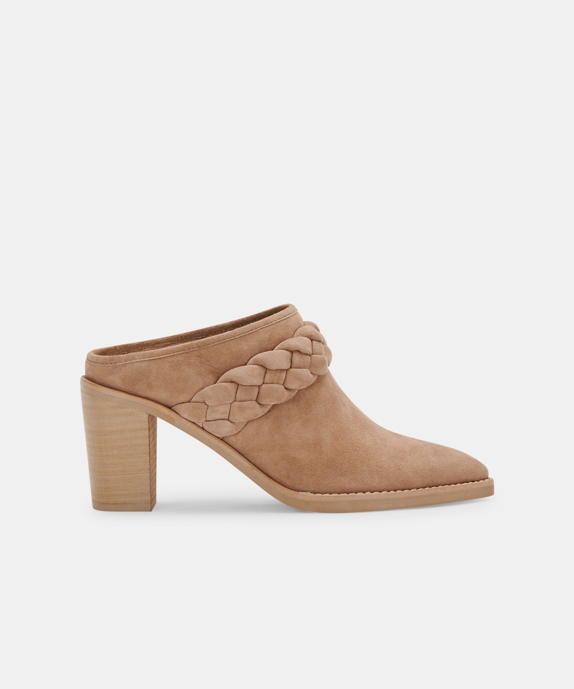 SERLA Women's Mules Shoes - Soft Suede Slip-On Loafers with Truffle Color for Comfort & Style | Perfect for Casual Outings, Office Wear & Everyday Errands