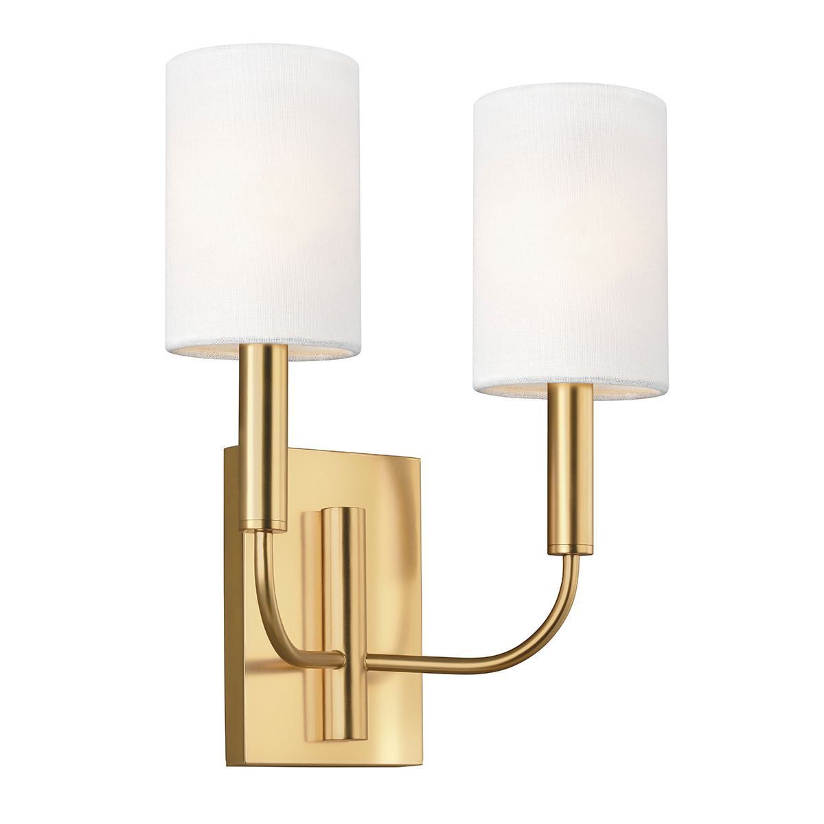 Brianna 1/2Lt Wall Light - Brass & Polished Nickel Finish Sconce - Perfect for Bedroom, Hallway & Bathroom Lighting