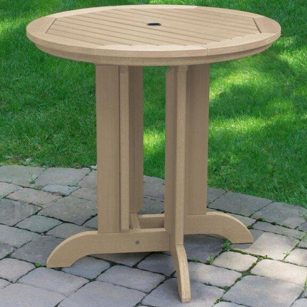 Adirondack Hamilton 3-Piece Round Counter Height Outdoor Dining Set - Patio, Garden, Deck Furniture for Backyard Entertaining