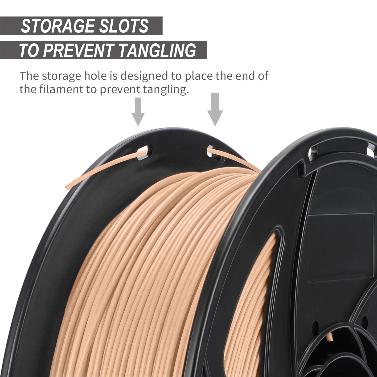 Premium 1.75mm Tan PETG 3D Printer Filament - Light Brown Matte Finish, High Strength, +/-0.02mm Dimensional Accuracy, 1kg Spool (2.2lbs) - Compatible with Most FDM 3D Printers for Cosplay Props, Functional Parts & DIY Projects