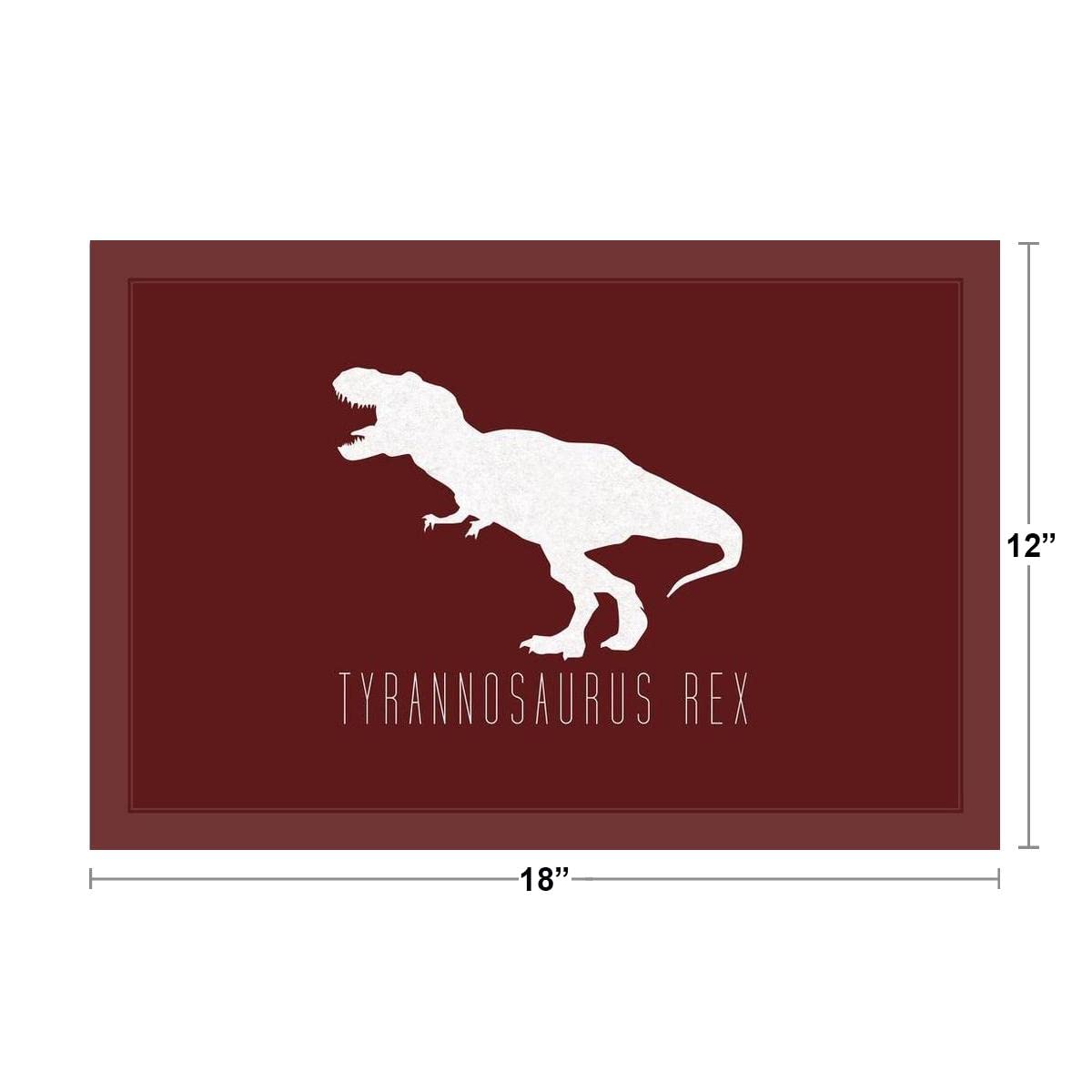 Tyrannosaurus Rex Dinosaur Poster for Kids Room - 18x12 Inch Dino Wall Art Prints, Bedroom Decor, Cool Dinosaur Pictures for Walls - Perfect for Nursery, Playroom & Classroom Decorations