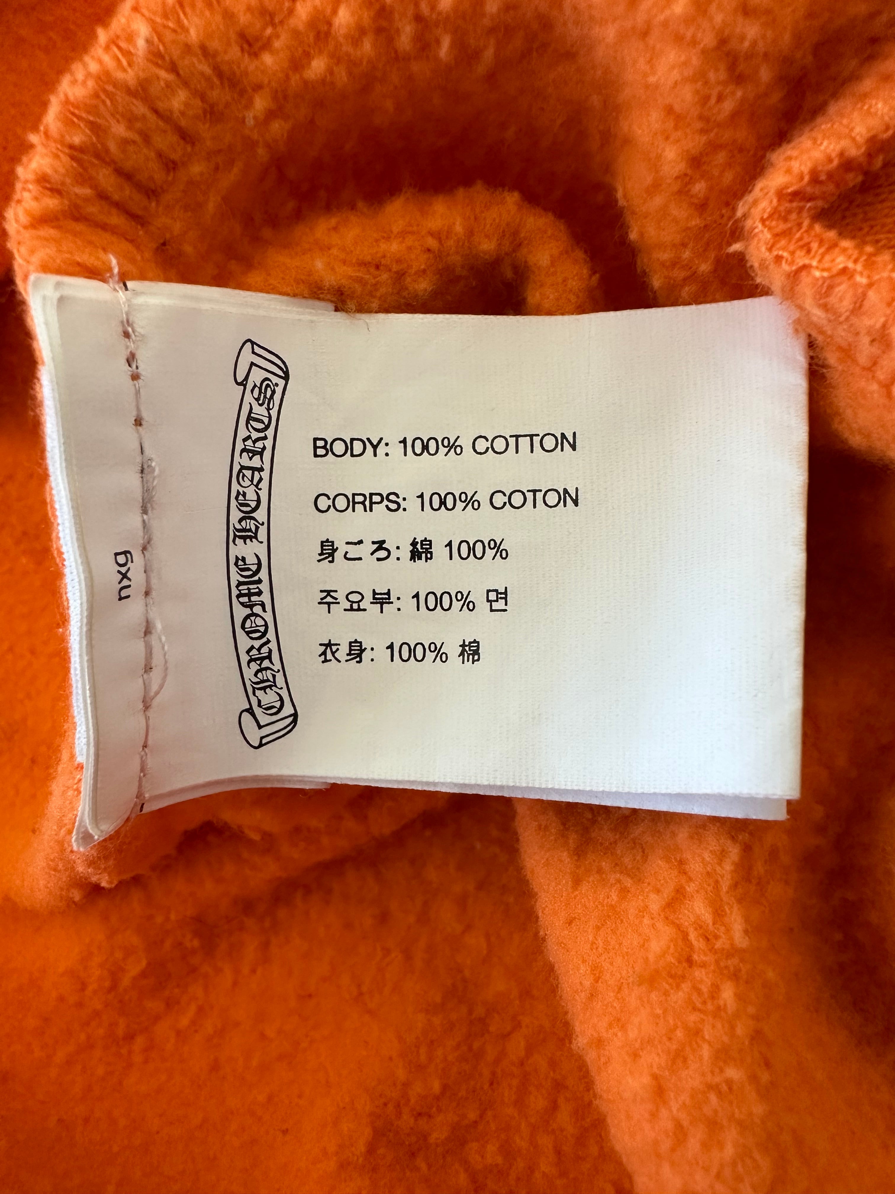 Chrome Hearts x Off-White Virgil Signed Orange & Black Scroll Logo Hoodie - Limited Edition Streetwear for Men & Women | Perfect for Urban Fashion, Street Style & Collector's Wardrobe