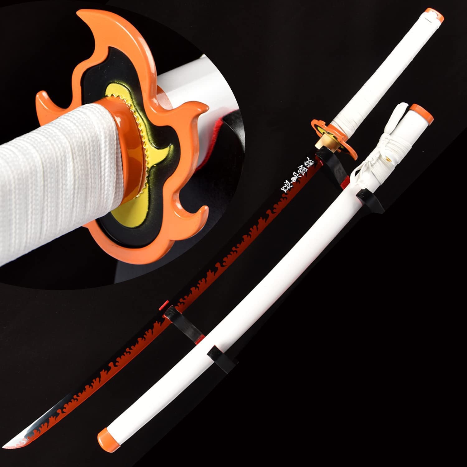 Handmade Demon Slayer Katana - 1060 Carbon Steel Full Tang Samurai Sword with Real Sharp Blade | Japanese Anime Cosplay Weapon | Perfect for Collectors, Martial Arts & Anime Enthusiasts