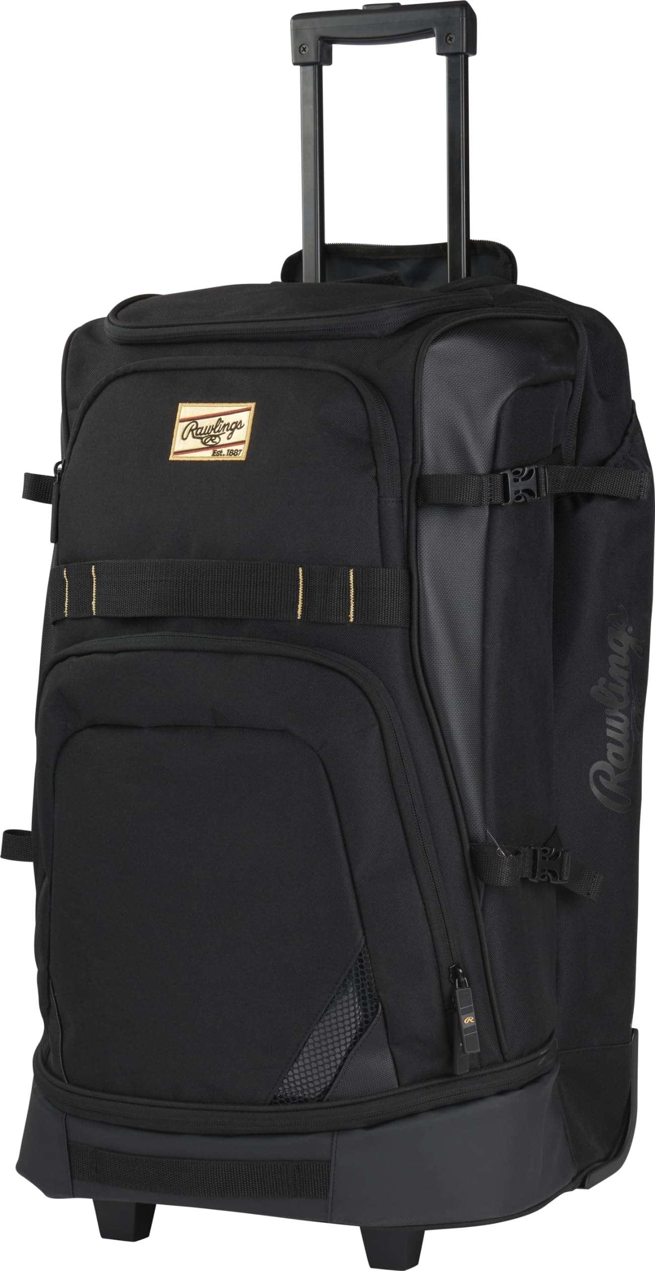 Rawlings GOLD COLLECTION Wheeled Equipment Bag for Baseball & Softball - Durable Sports Gear with Multiple Style Options | Perfect for Team Travel & Game Day Organization