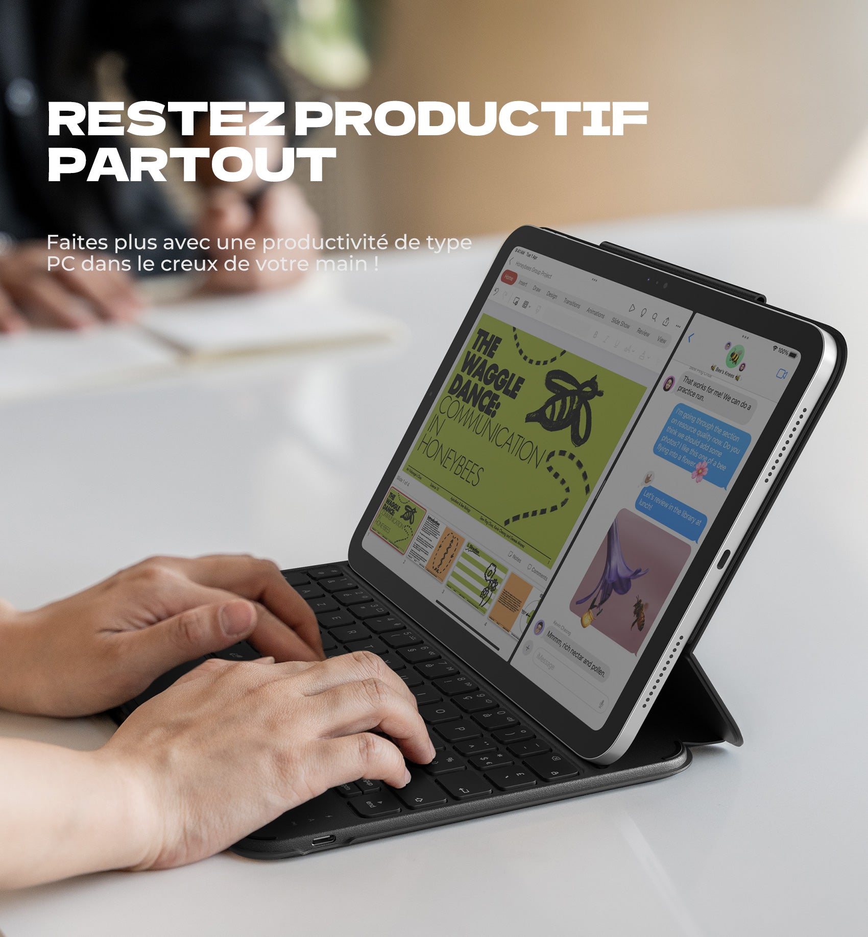 Dexnor Magnetic Detachable Keyboard Case for iPad 11th Generation (10.9 Inch) - Ultra Light Backlit Multi-Touch Trackpad - Black | Perfect for Work, Study & Travel