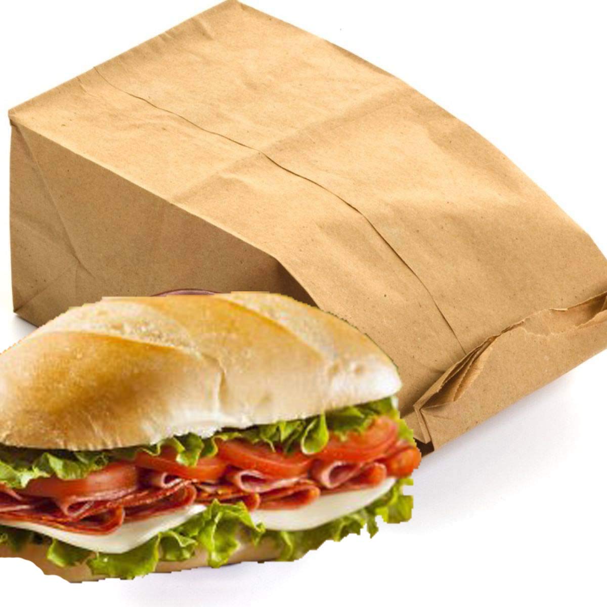 Eco-Friendly 6 lb Recycled Kraft Paper Lunch Bags - Pack of 500 Brown Sandwich & Party Bags | Bulk Disposable Food Containers for School, Picnics & Catering