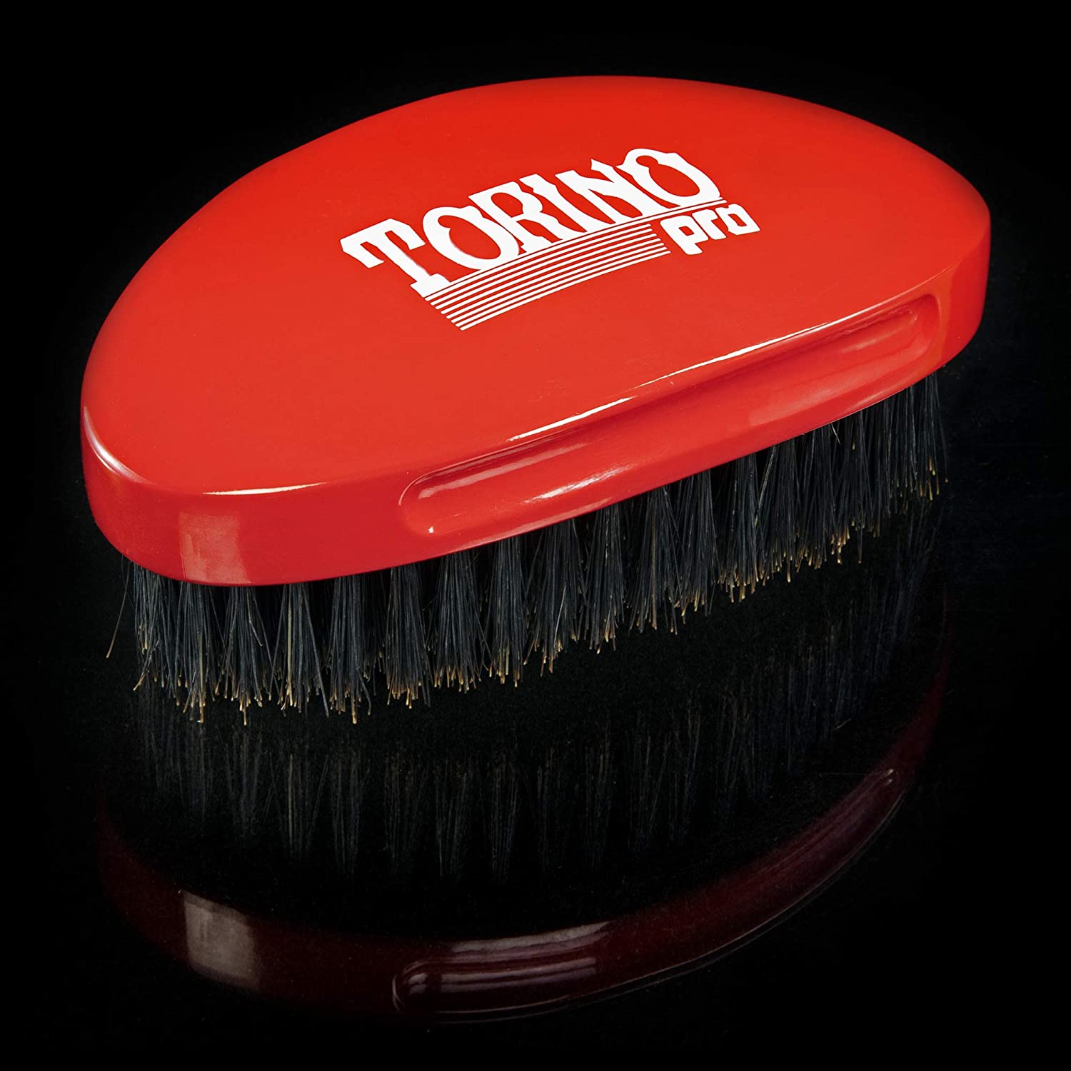 Torino Pro Wave Brush #690 - Curved Medium Palm 360 Waves Hair Brush for Men | Perfect for Creating and Maintaining 360 Waves Hairstyle | Great for Daily Grooming & Styling at Home or Salon