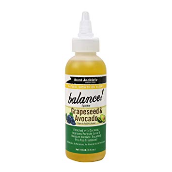 AUNT JACKIE'S BALANCE Grapeseed & Avocado Deep Moisture Hair Conditioner - Hydrating & Nourishing for Dry, Damaged Hair - Perfect for Curly, Coily & Natural Hair Types - Salon Quality Hair Care at Home