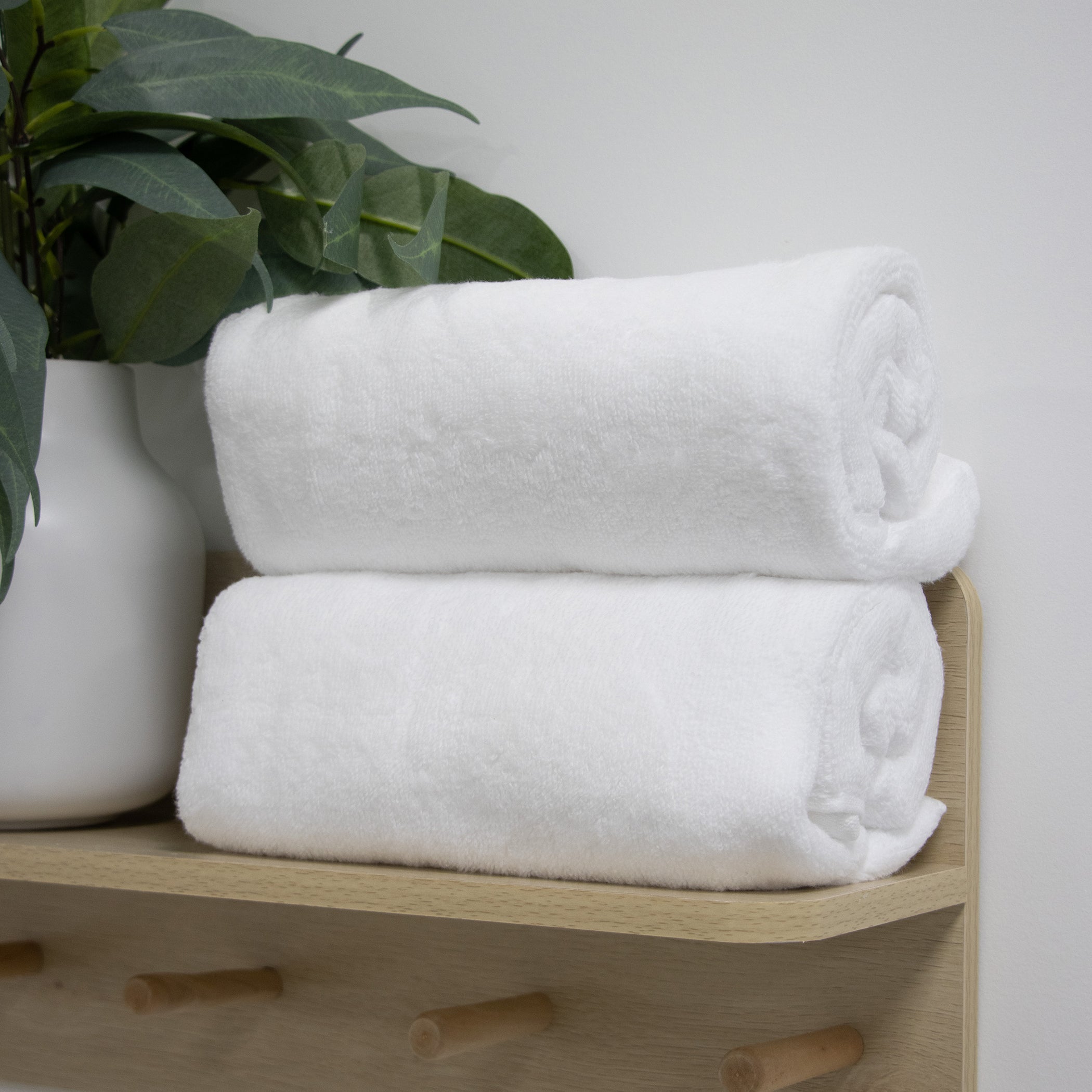 Premium Terrazzo Baby Bath Towels 2-Pack - Soft & Absorbent White Hooded Towels for Newborns & Toddlers - Perfect for Bath Time, Swimming & Spa Days