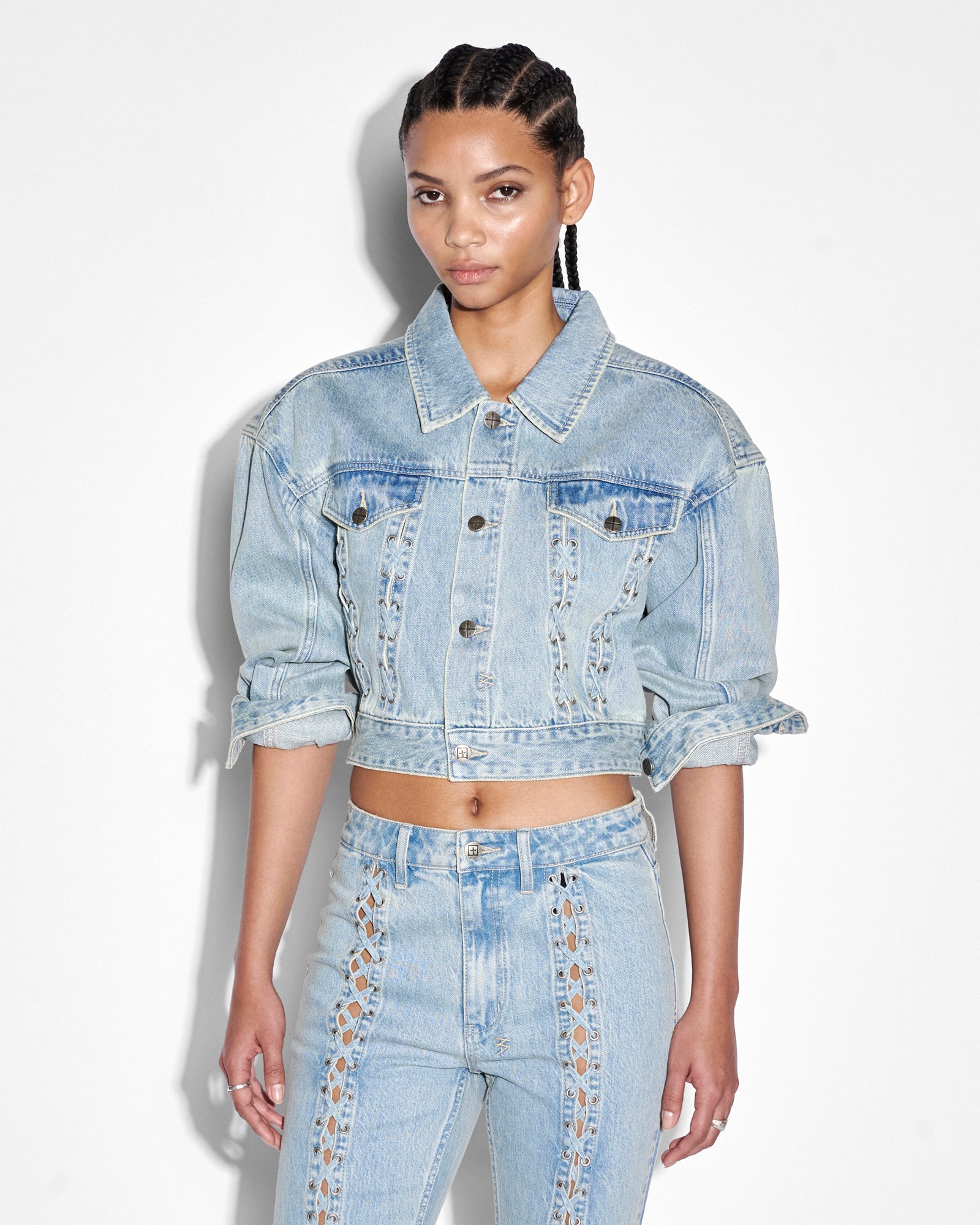 BILLIE Women's Dove Lace-Up Jacket - Stylish Casual Outerwear for Fall & Spring | Perfect for Daily Wear, Date Nights & Outdoor Activities