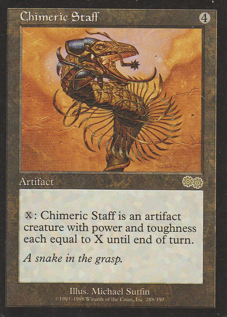 Chimeric Staff MTG Card - Urza's Saga #288 Rare - Magic the Gathering Collectible for Deck Building & Gameplay