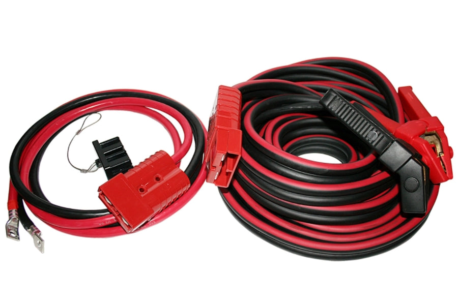 Bulldog Winch 25ft Heavy Duty Booster Cable Set with Quick Connects & 7.5ft Truck Wire - Perfect for Off-Road Recovery, Vehicle Jump Starts, and Emergency Towing