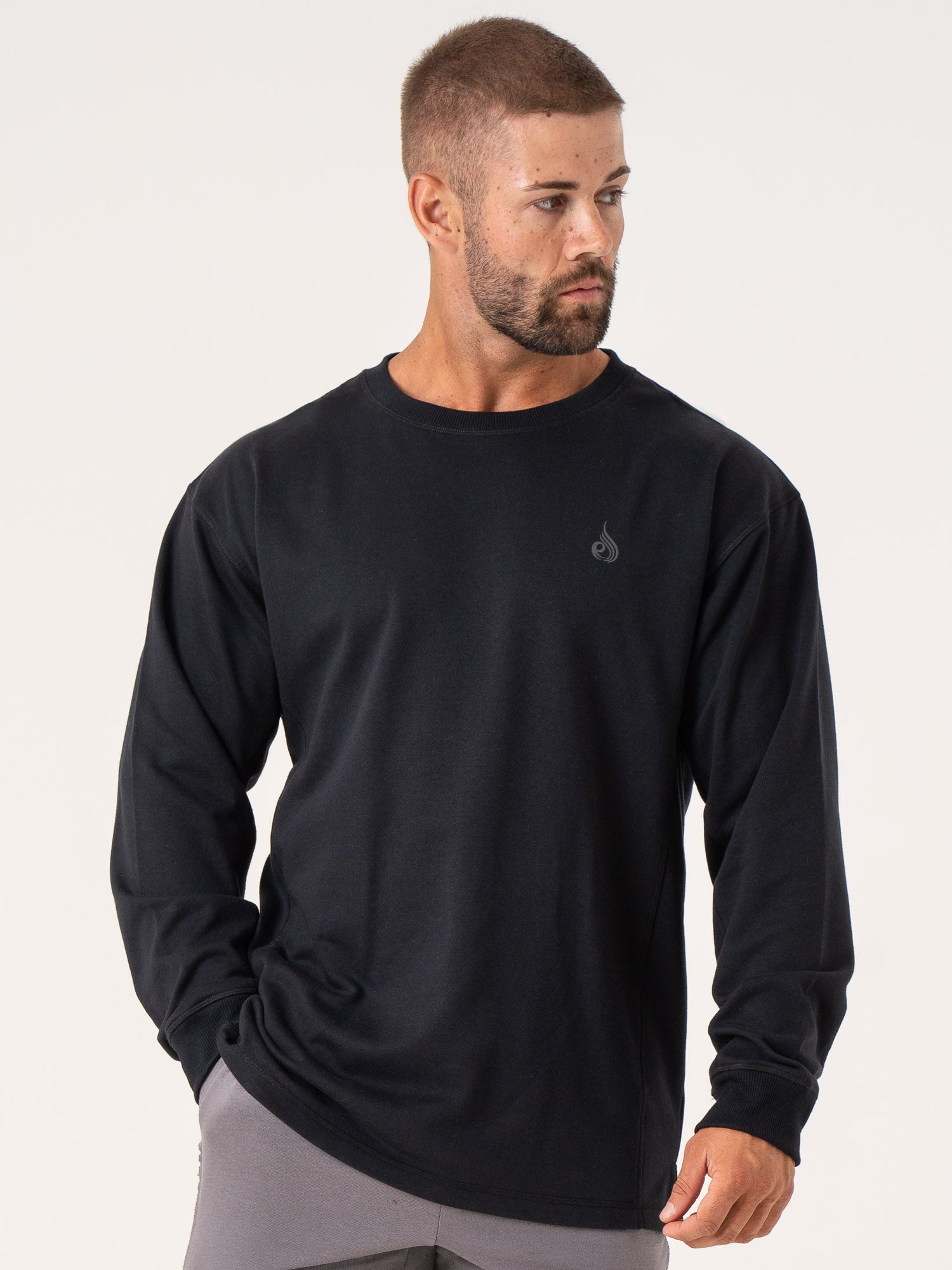 Premium Force Crew Neck T-Shirt for Men - Soft Cotton Black Tee - Casual Wear & Gym Workout Shirt