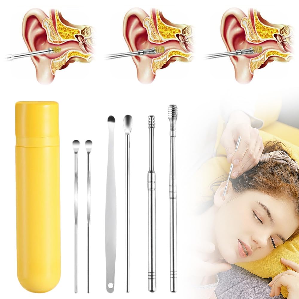 2024 Ear Cleaning Kit - Safe Earwax Removal Tool Set with Plastic Buckets | Gentle Ear Wax Cleaner for Adults & Kids | Perfect for Home, Travel & Professional Use