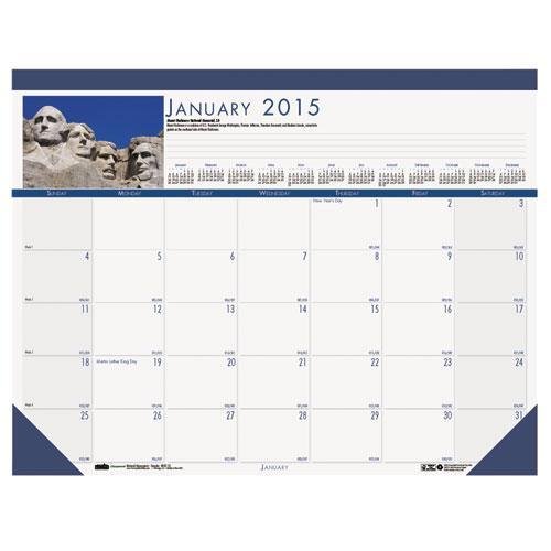 HOD133 - 2024 National Monuments Photographic Monthly Desk Calendar | USA Landmarks Wall Planner | Perfect for Office, Home & School Organization