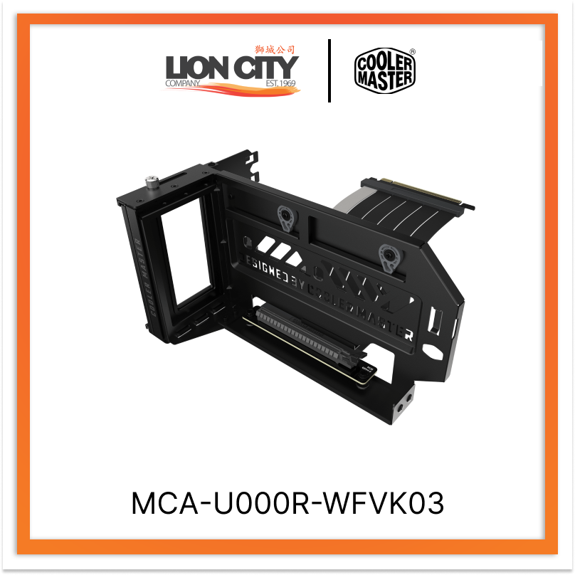 Cooler Master Vertical GPU Holder Kit - White | PCIe 4.0 Riser Cable V3 | Universal GPU Mounting Bracket | Perfect for PC Gaming & Workstation Builds