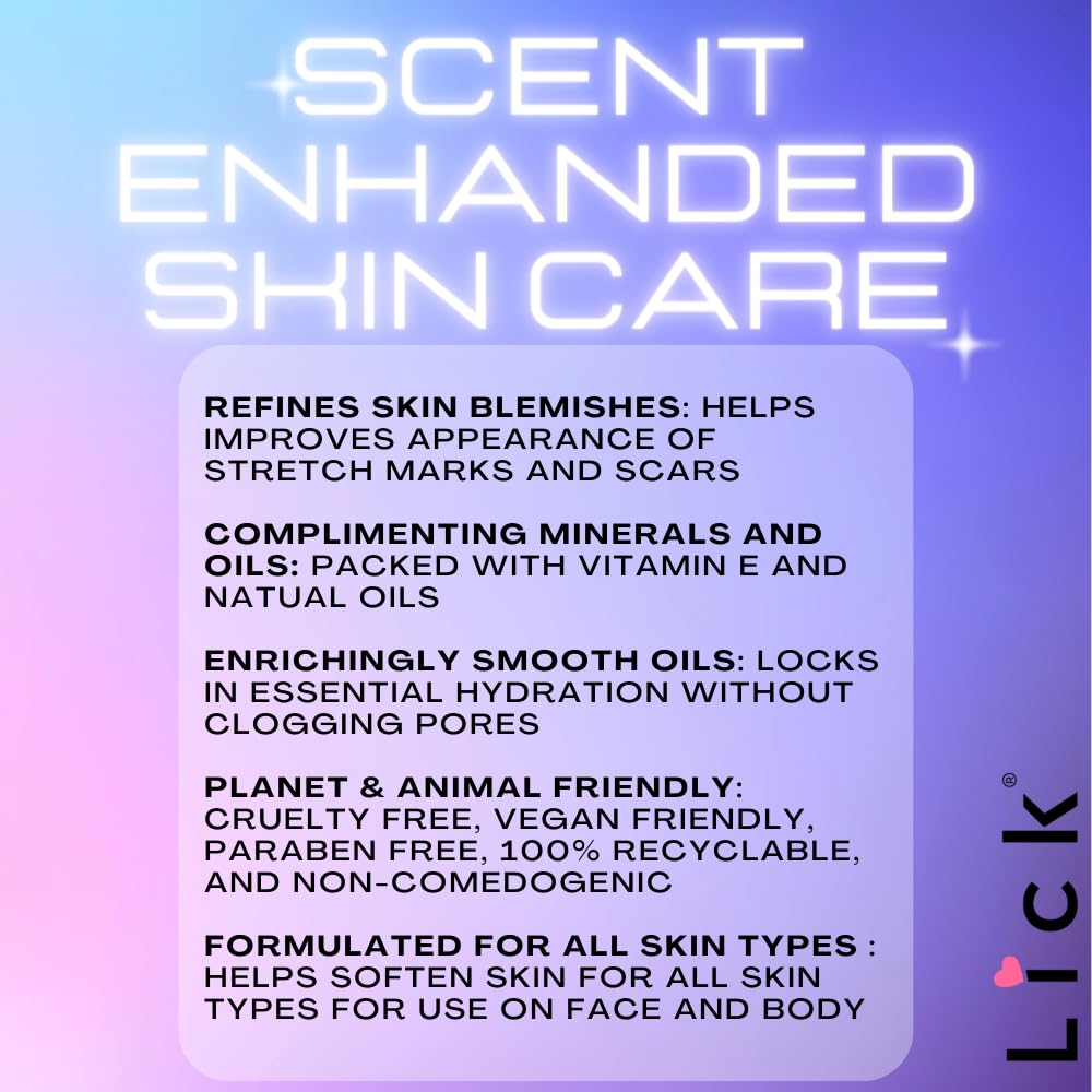 LICK Whipped Cream Scented Body Oil - Vitamin E Enriched Moisturizing & Hydrating Body Oil Gel for Women | Soothing Aromatherapy with Antioxidant Protection | Natural & Gentle for Dry Skin | Perfect for Massage, Spa & Daily Skincare Routine
