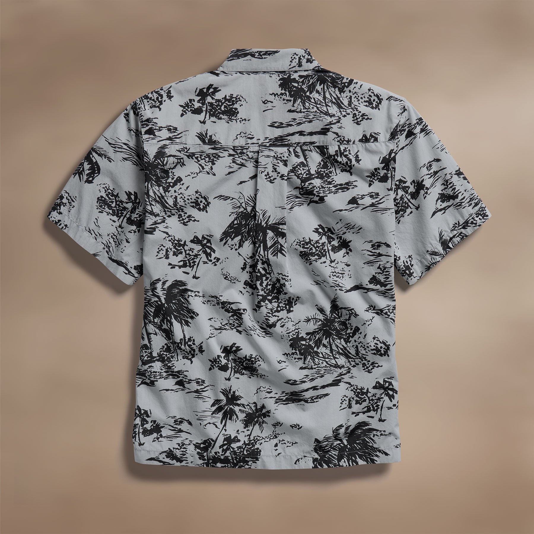 Brandílera Print Short Sleeve Shirt for Men - Grey Glacier Pigment/Black - Casual Summer T-Shirt for Outdoor Activities & Streetwear Fashion