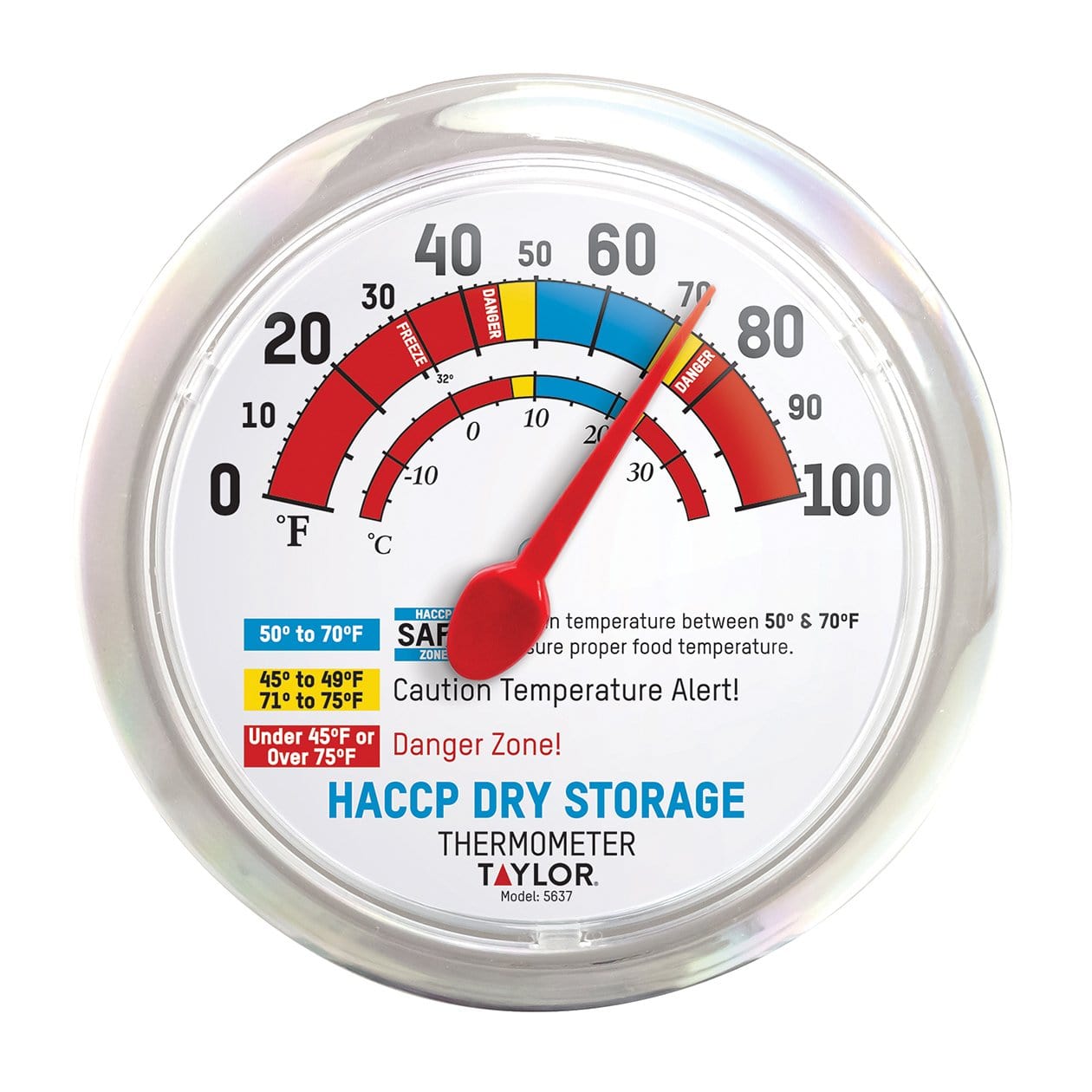 HACCP Certified Bi-Metal Thermometer for Prep & Dry Storage | Accurate Food Safety Monitoring for Restaurants, Kitchens & Commercial Use