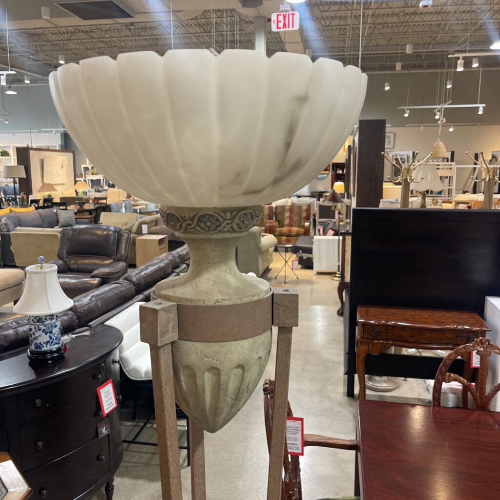 Neo Classical Style Acanthus Urn Torchier Floor Lamp with Dimmer Switch - 18W x 73H - Elegant Lighting for Living Room, Bedroom, or Entryway