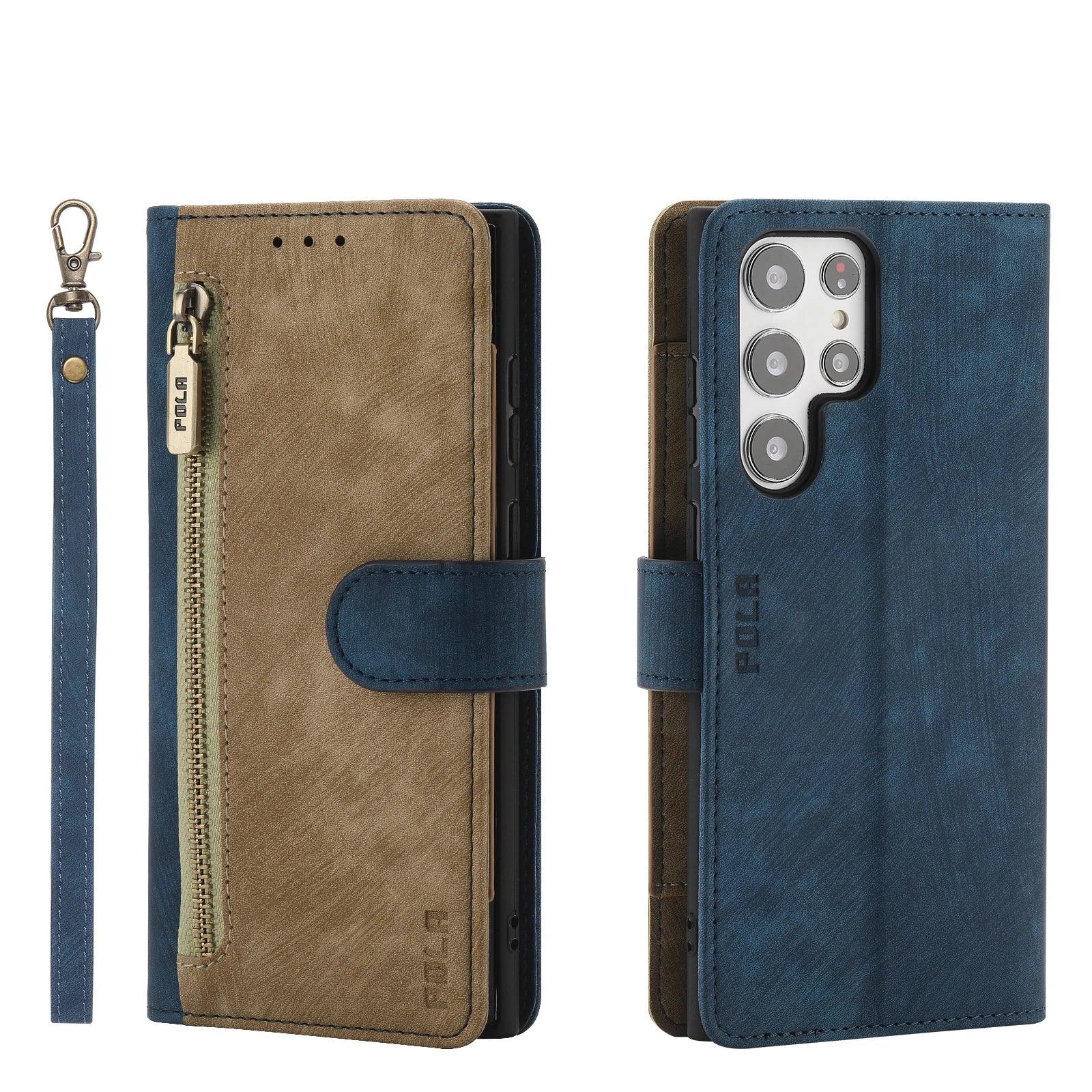 Samsung Galaxy S24 Ultra Anti-Theft Leather Case with RFID Protection - Slim & Durable Phone Cover for Daily Use, Travel & Business