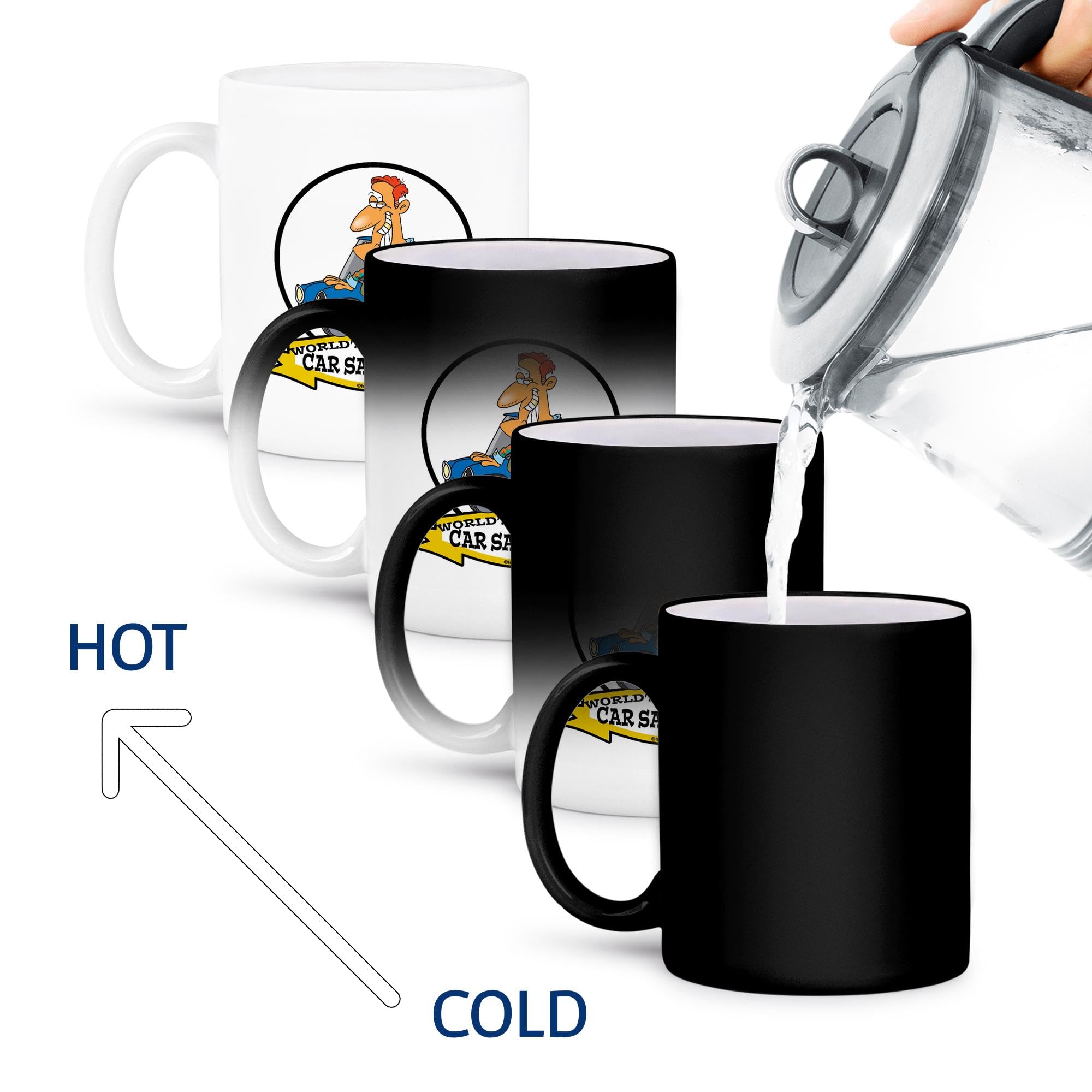 3dRose 11oz Funny Worlds Greatest Car Salesman II Coffee Mug - Occupation Job Cartoon Gift for Coffee Lovers - Perfect for Office Use, Gifts & Humor Enthusiasts
