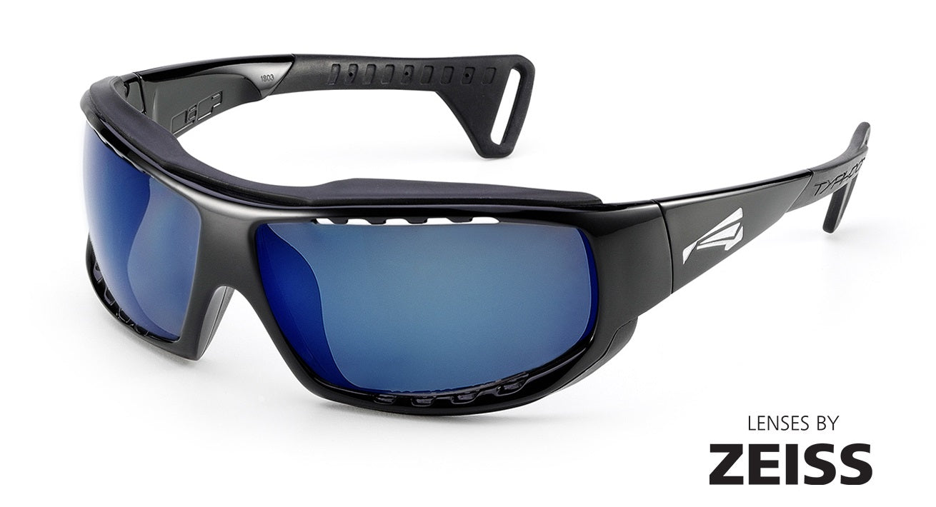 Gloss Black-Polarised Gun Blue Mirror Lens